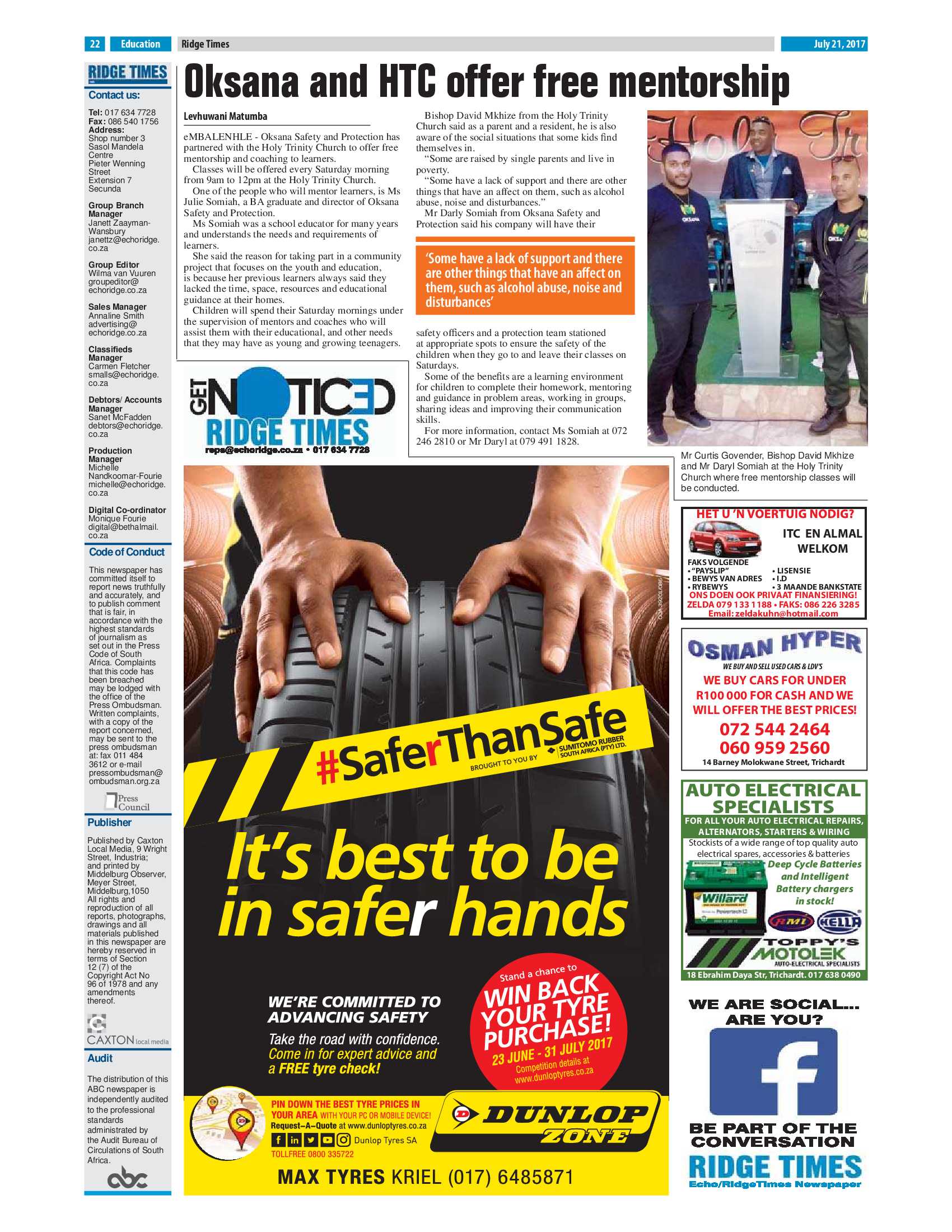 Ridge Times, 21 July 2017 page 22