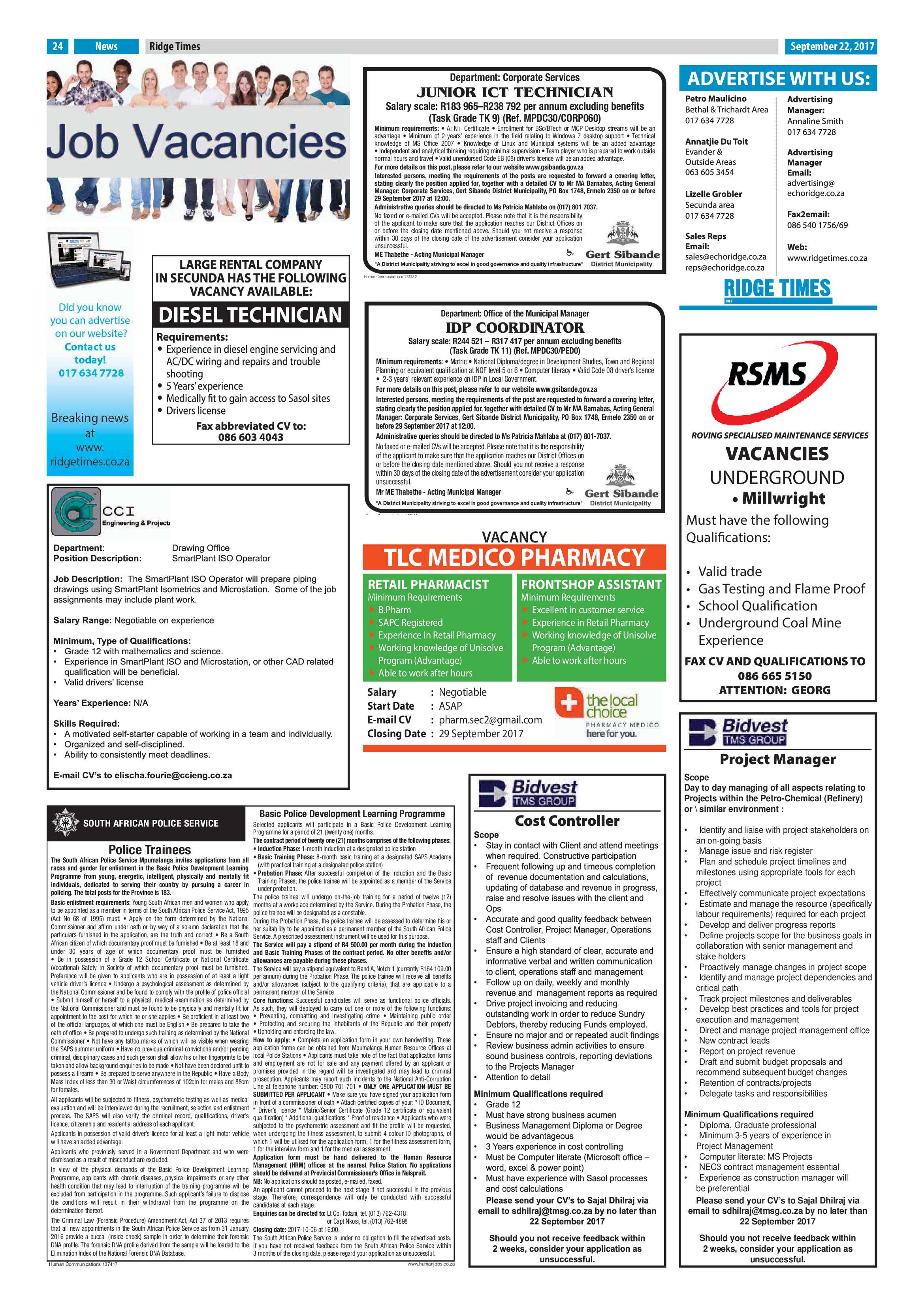 Ridge Times, 22 September 2017 page 24