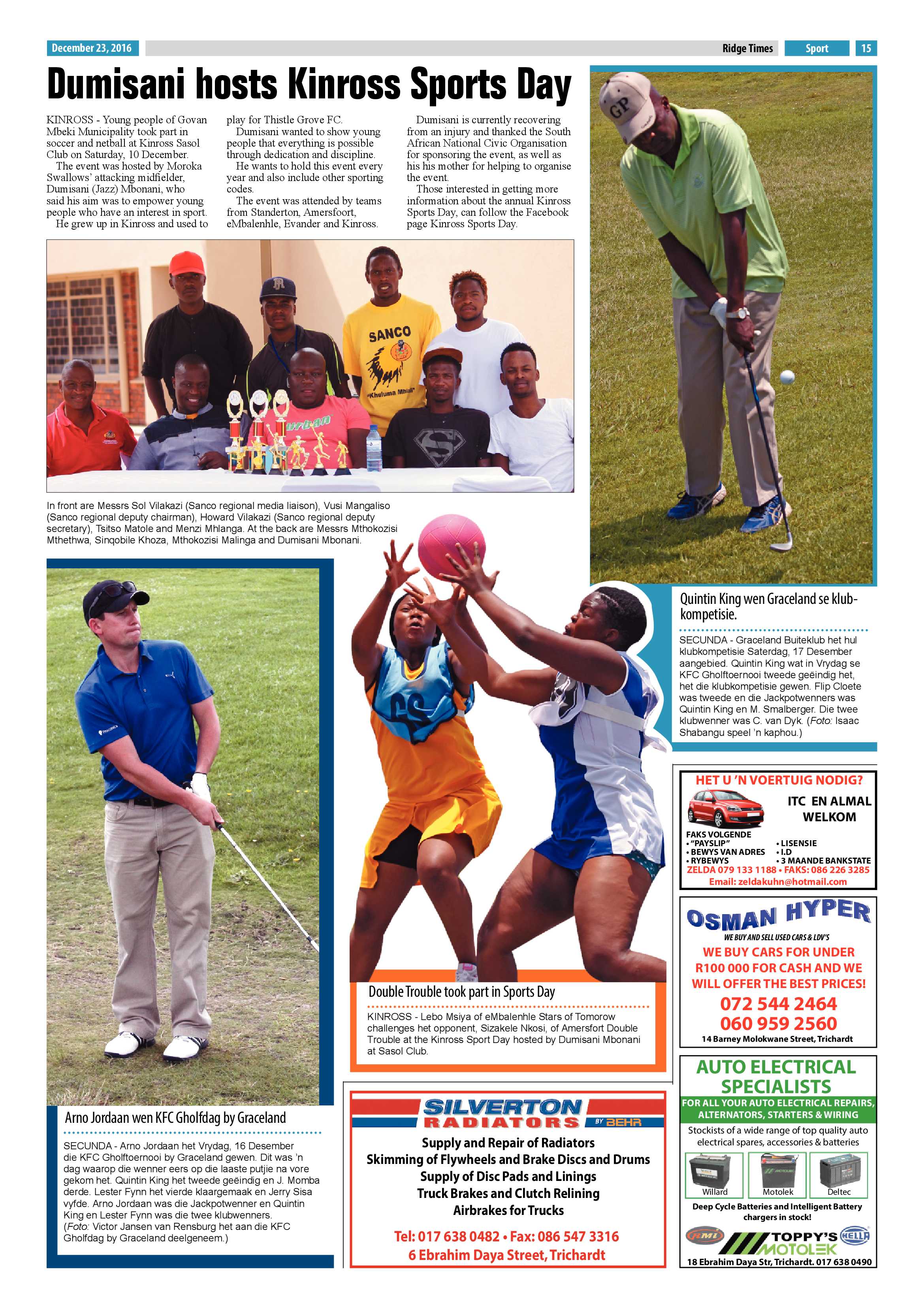 Ridge Times, 23 December 2016 page 15