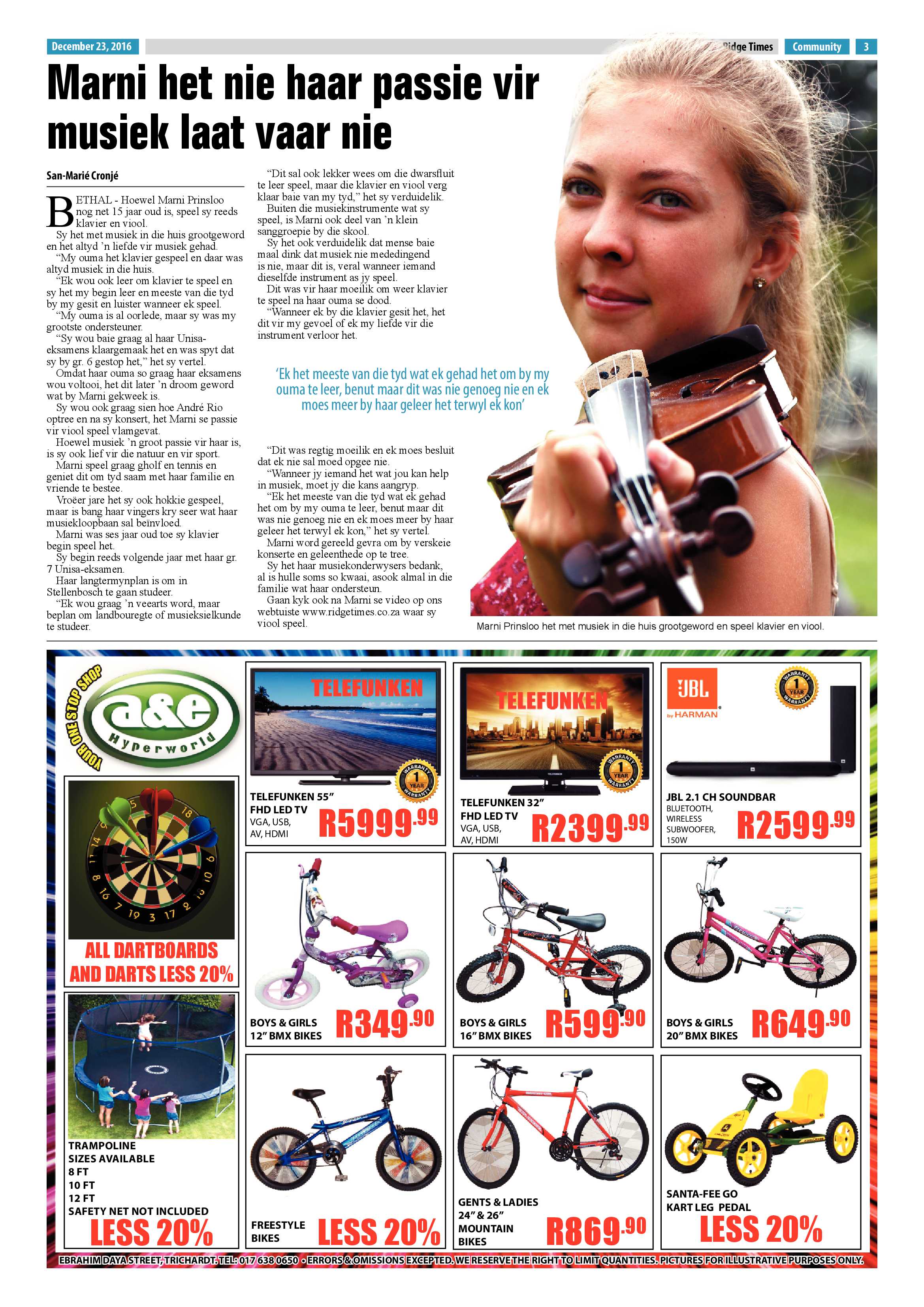 Ridge Times, 23 December 2016 page 3