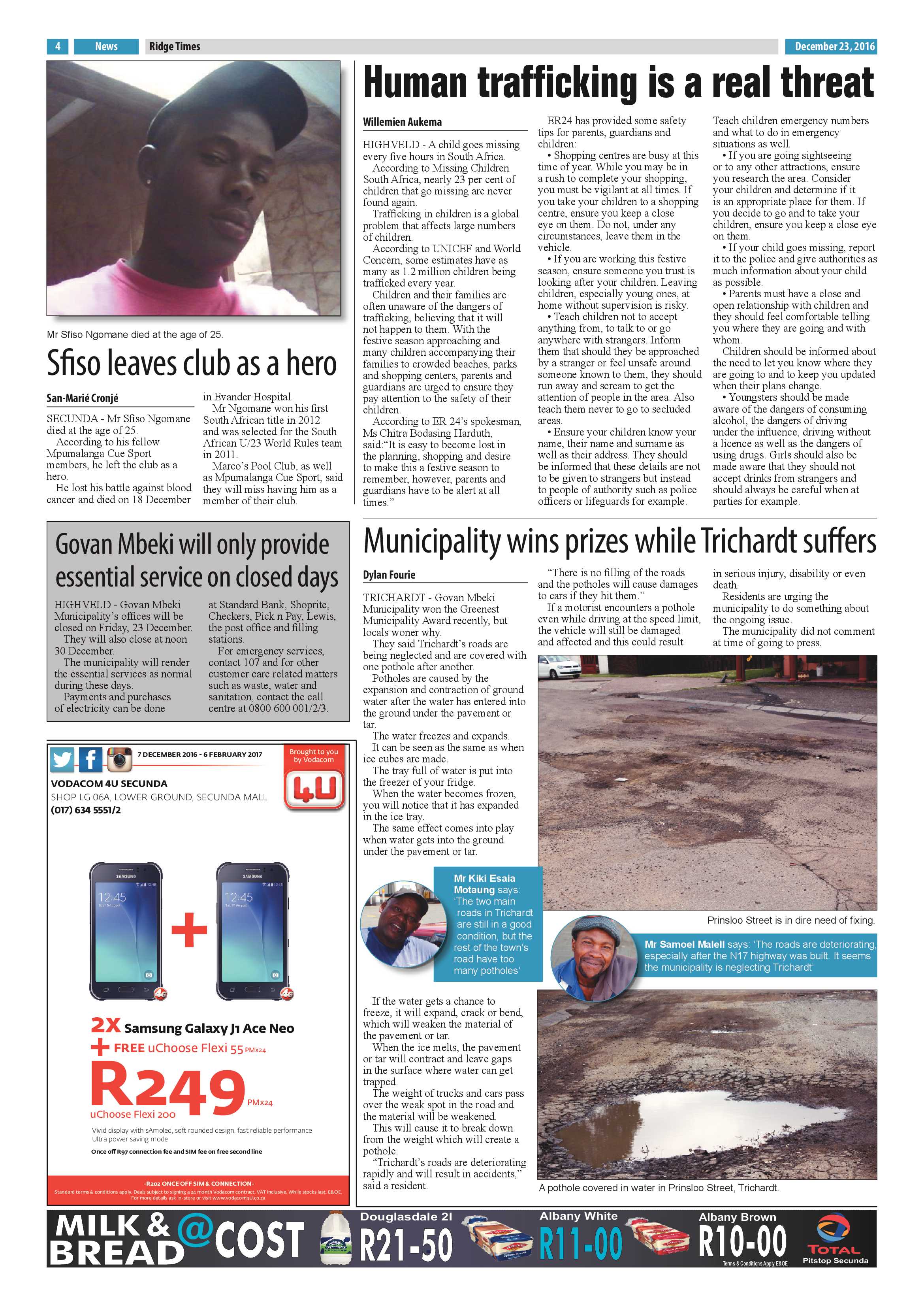 Ridge Times, 23 December 2016 page 4