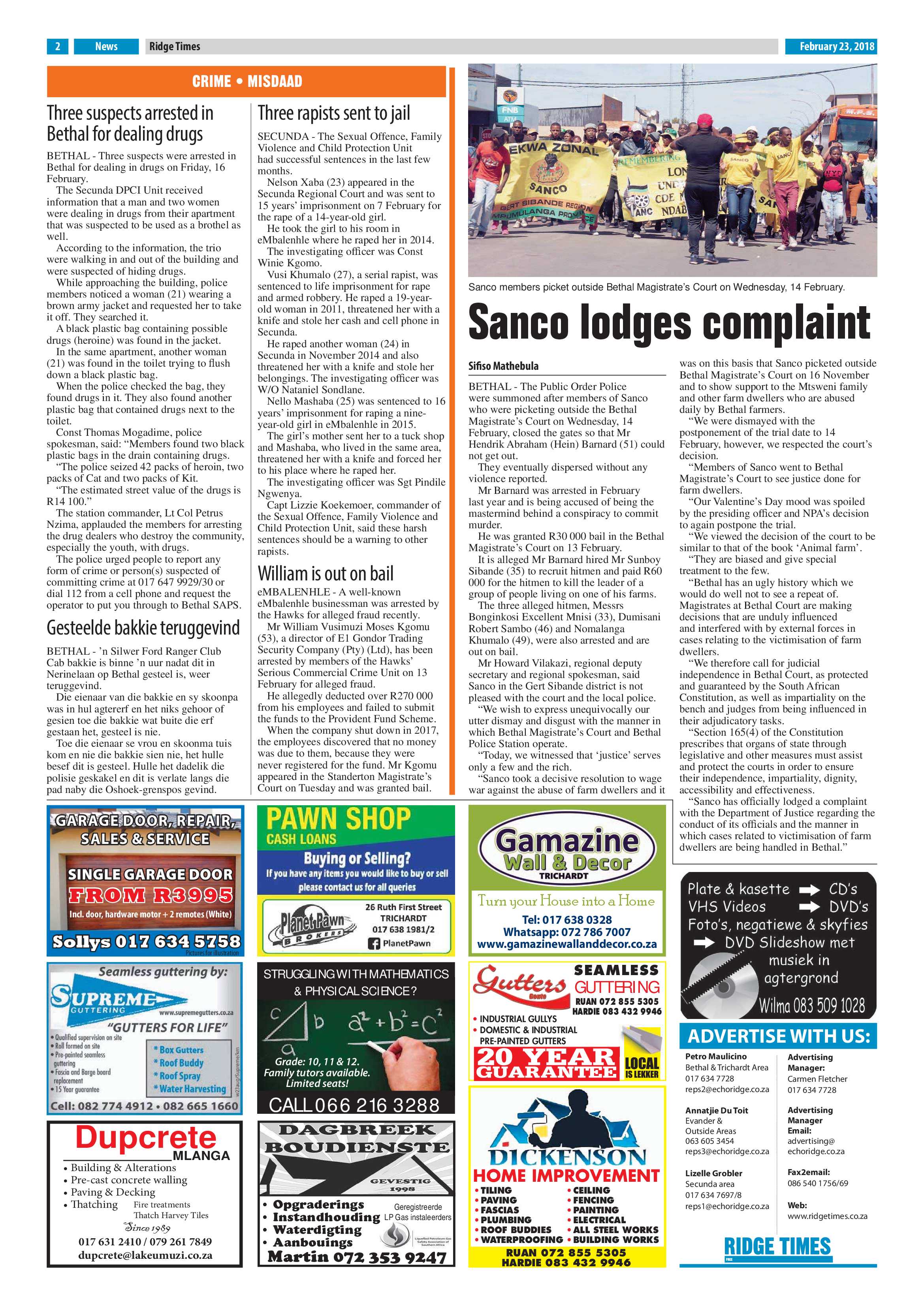 Ridge Times, 23 February 2018 page 2