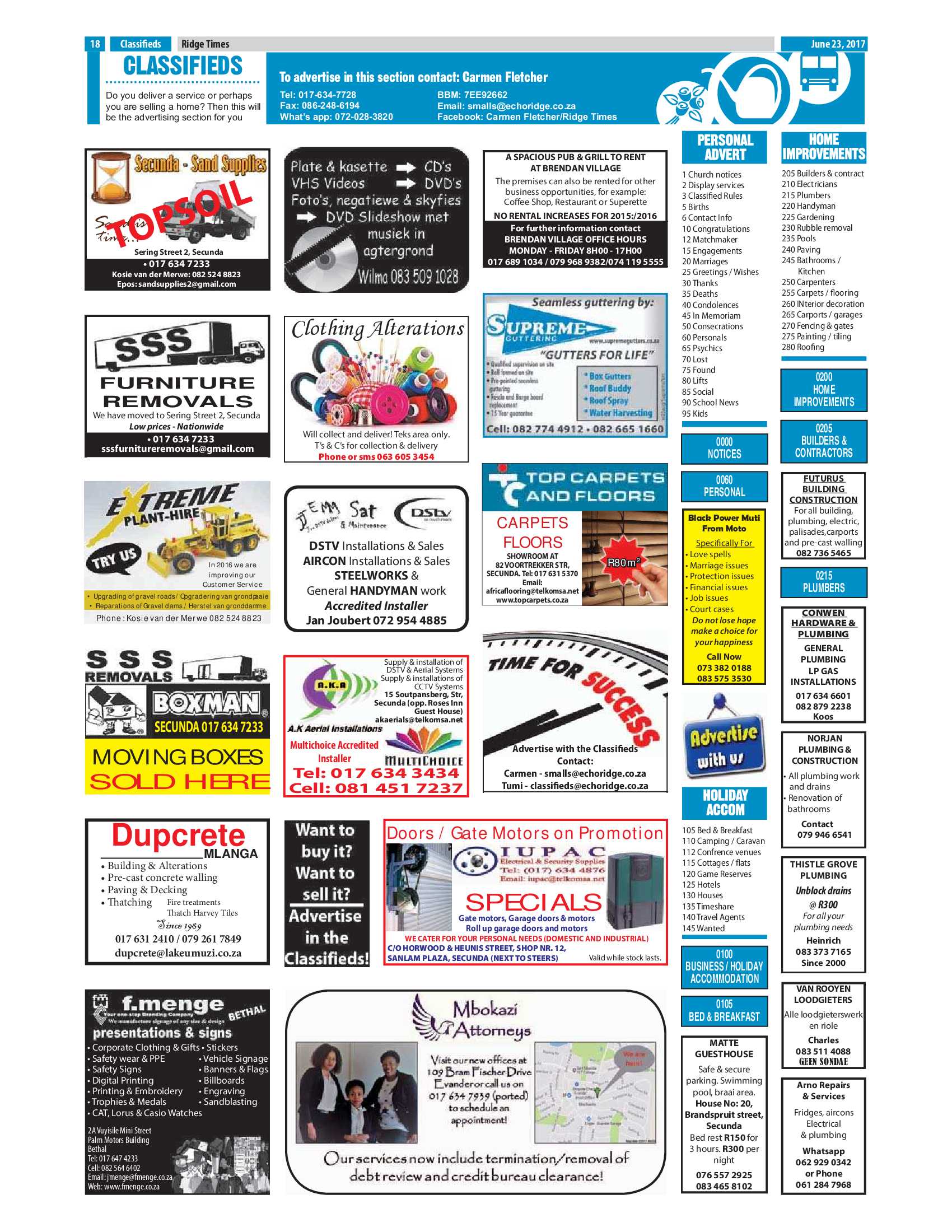 Ridge Times, 23 June 2017 page 18
