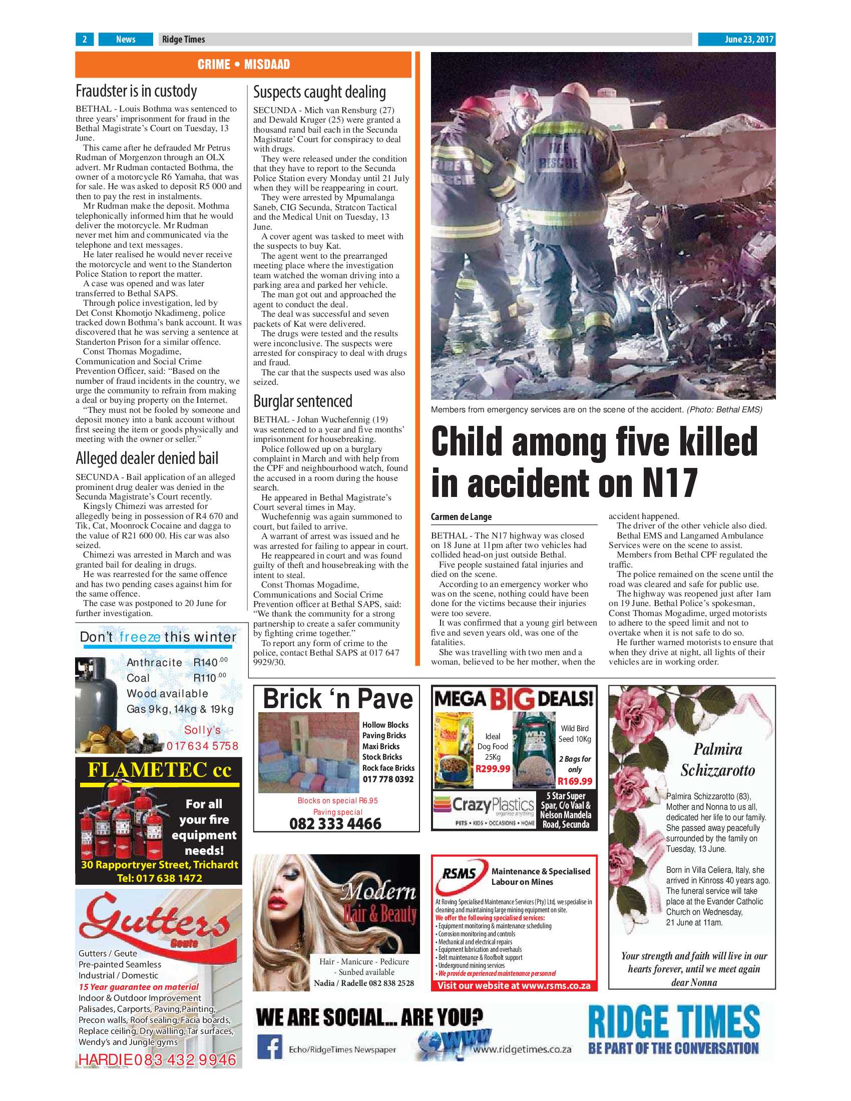 Ridge Times, 23 June 2017 page 2