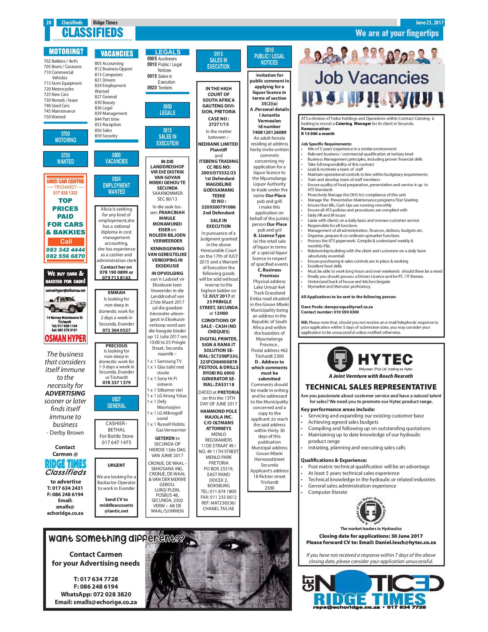 Ridge Times, 23 June 2017 page 20