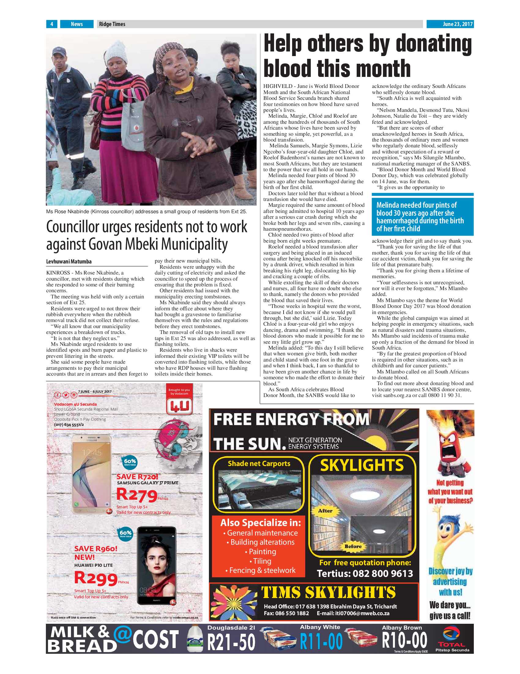 Ridge Times, 23 June 2017 page 4