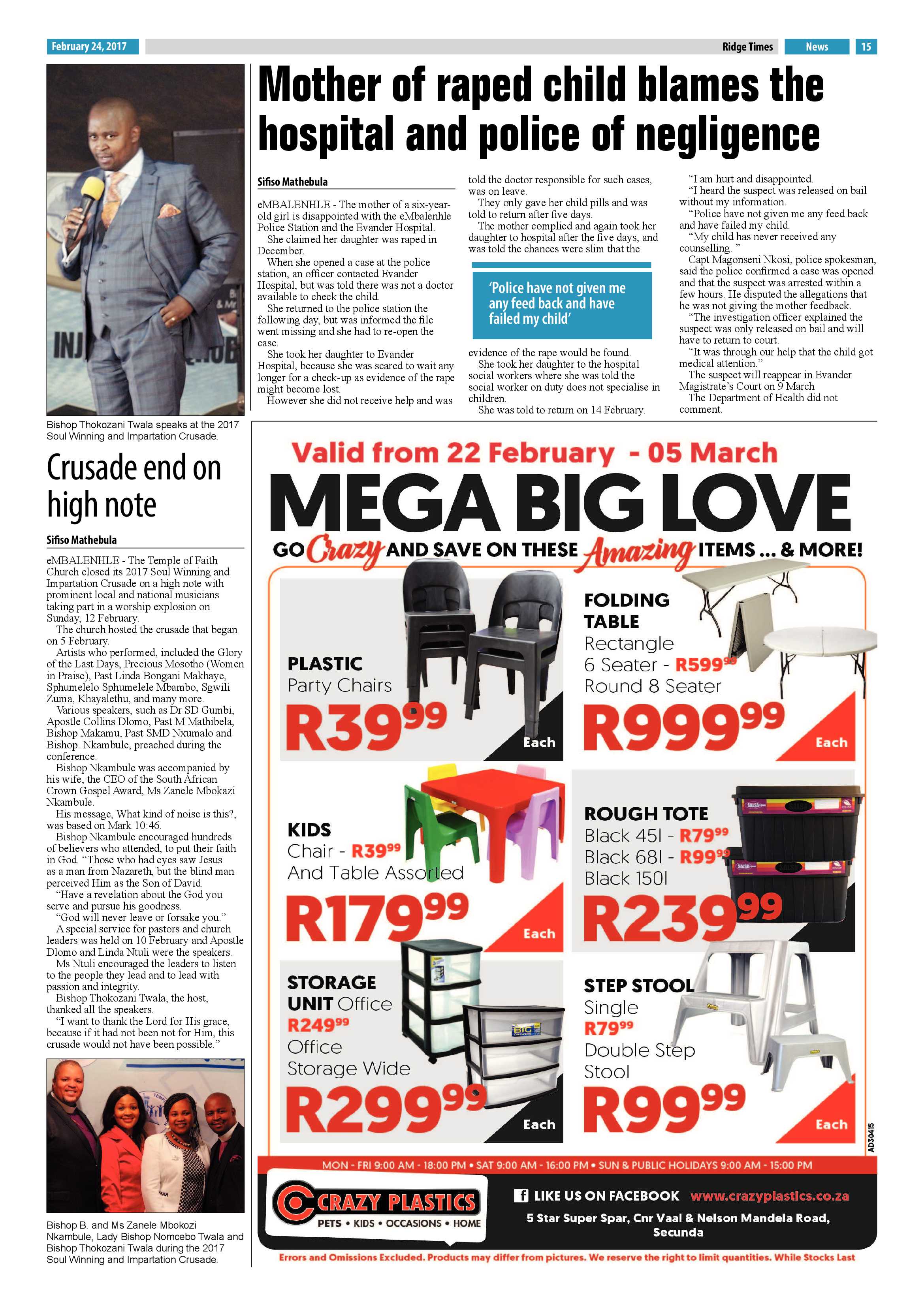 Ridge Times, 24 February 2017 page 15