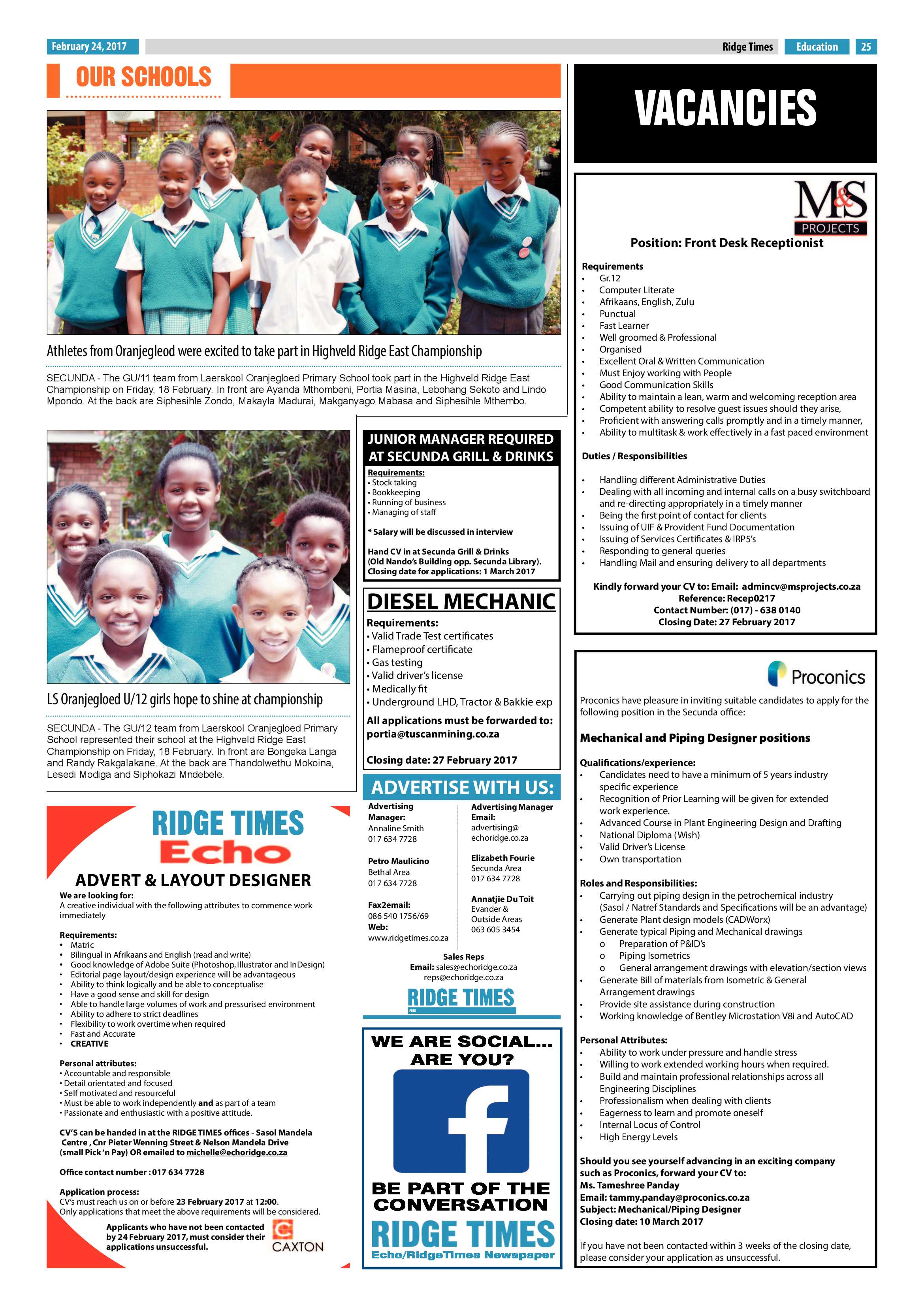 Ridge Times, 24 February 2017 page 25