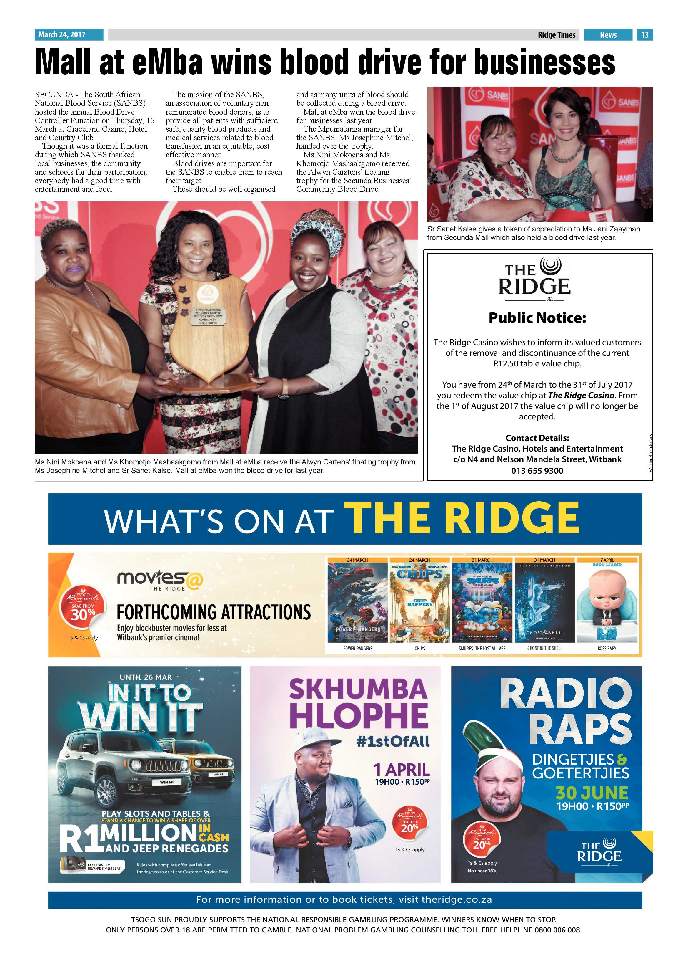 Ridge Times, 24 March 2017 page 13