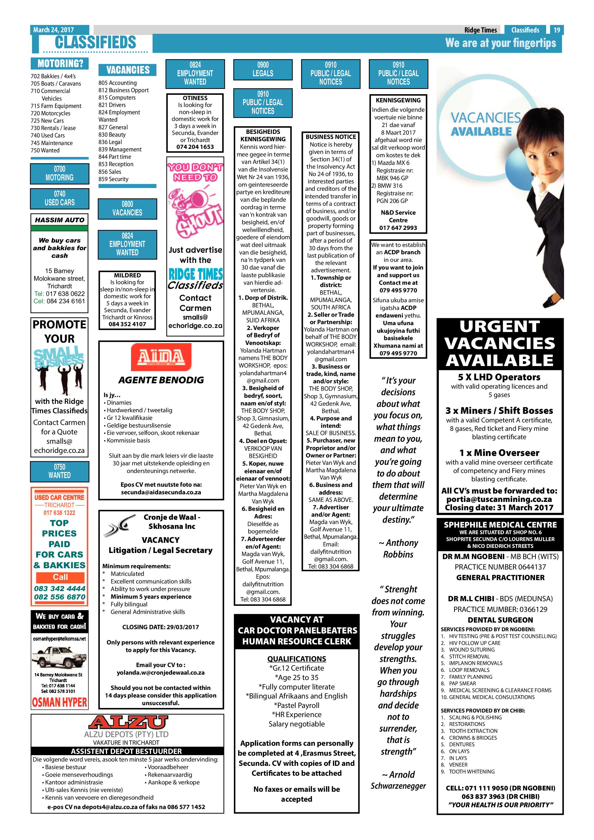Ridge Times, 24 March 2017 page 19