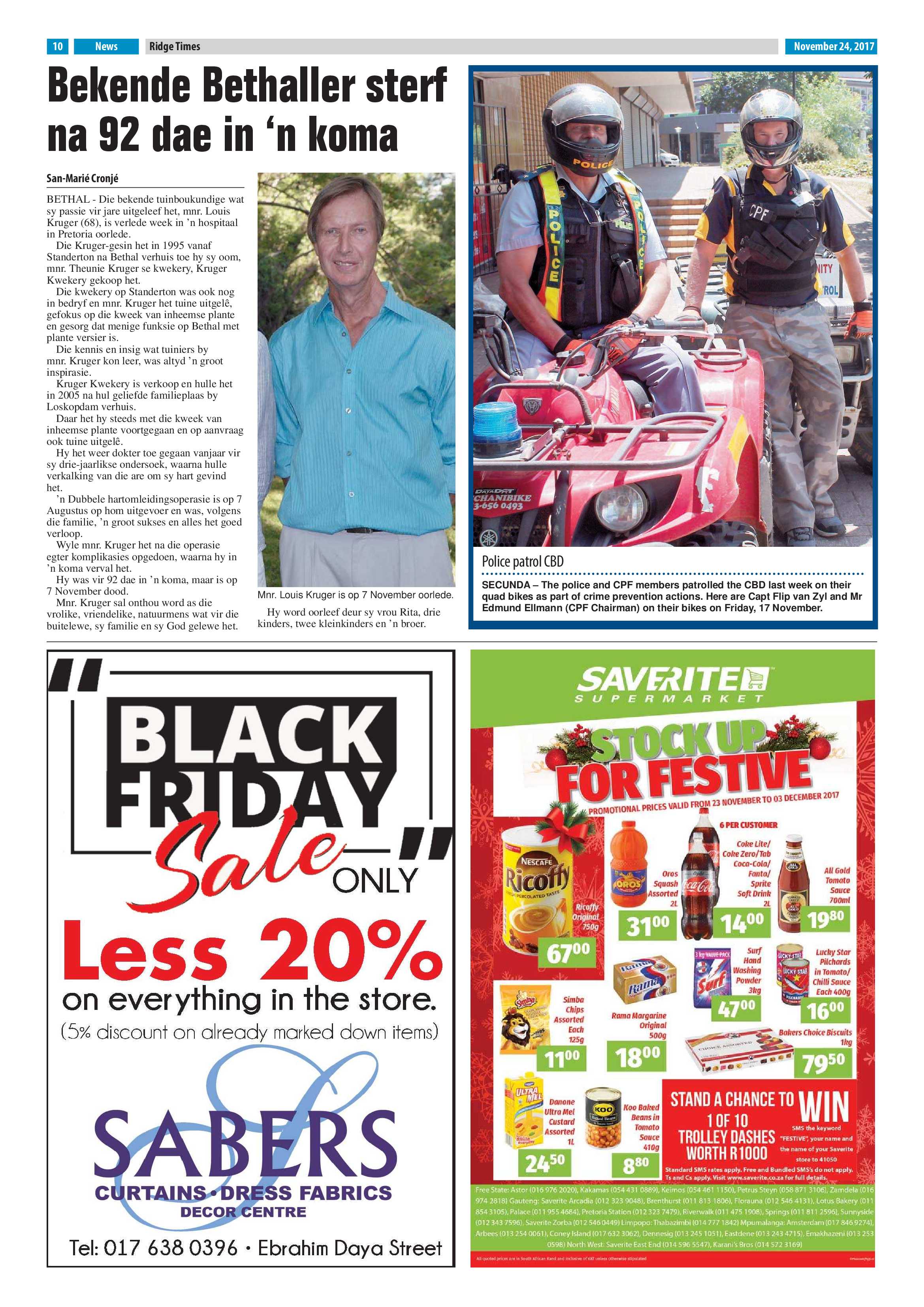 Ridge Times, 24 November 2017 page 10