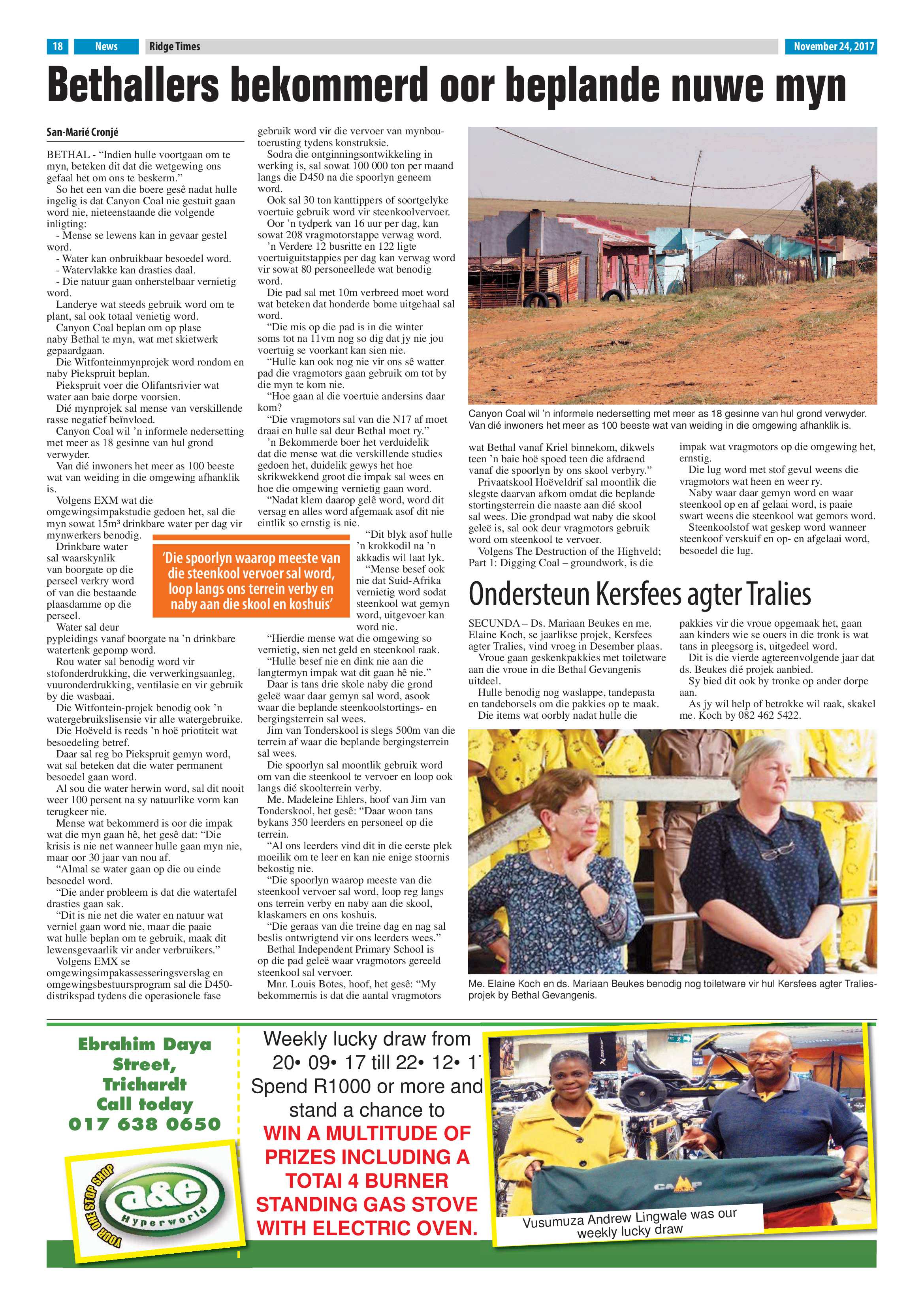 Ridge Times, 24 November 2017 page 17