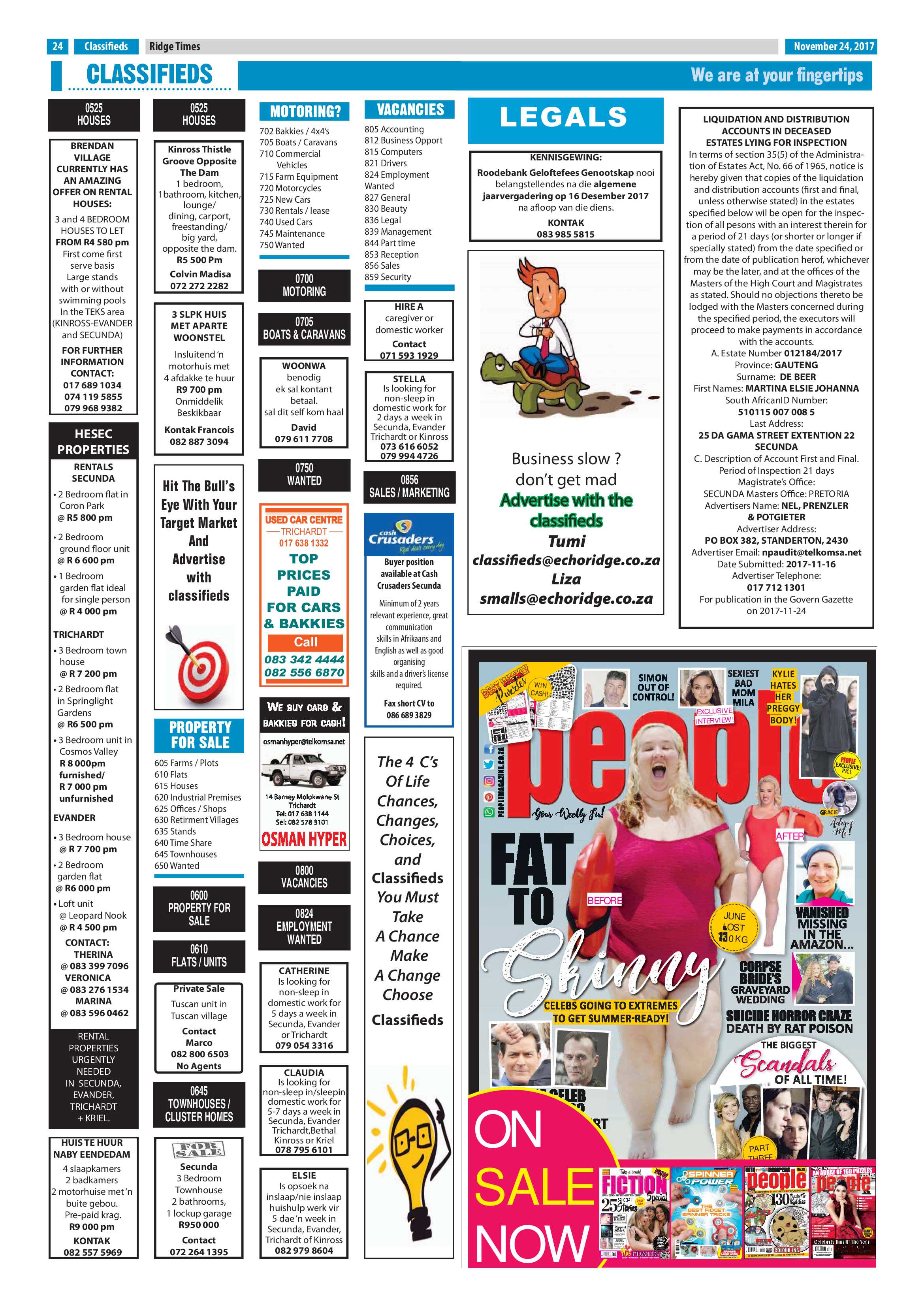 Ridge Times, 24 November 2017 page 23