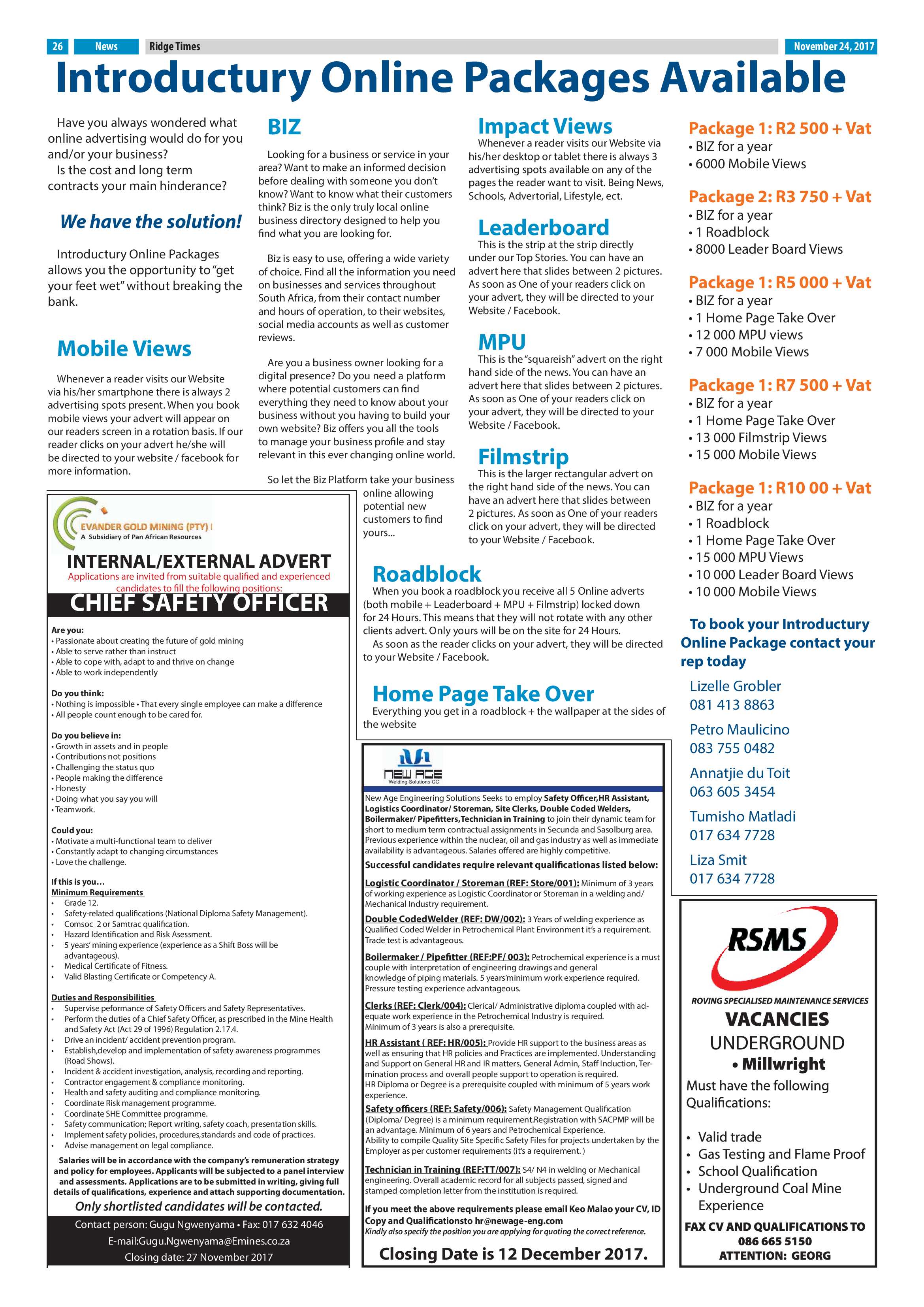 Ridge Times, 24 November 2017 page 25