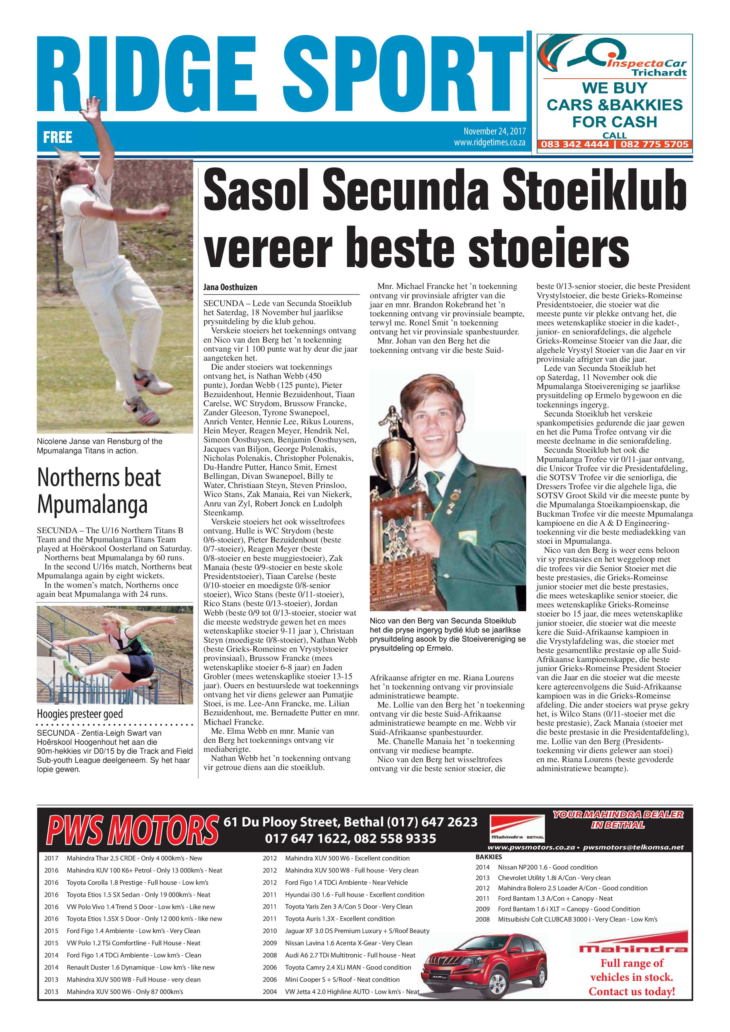 Ridge Times, 24 November 2017 page 27