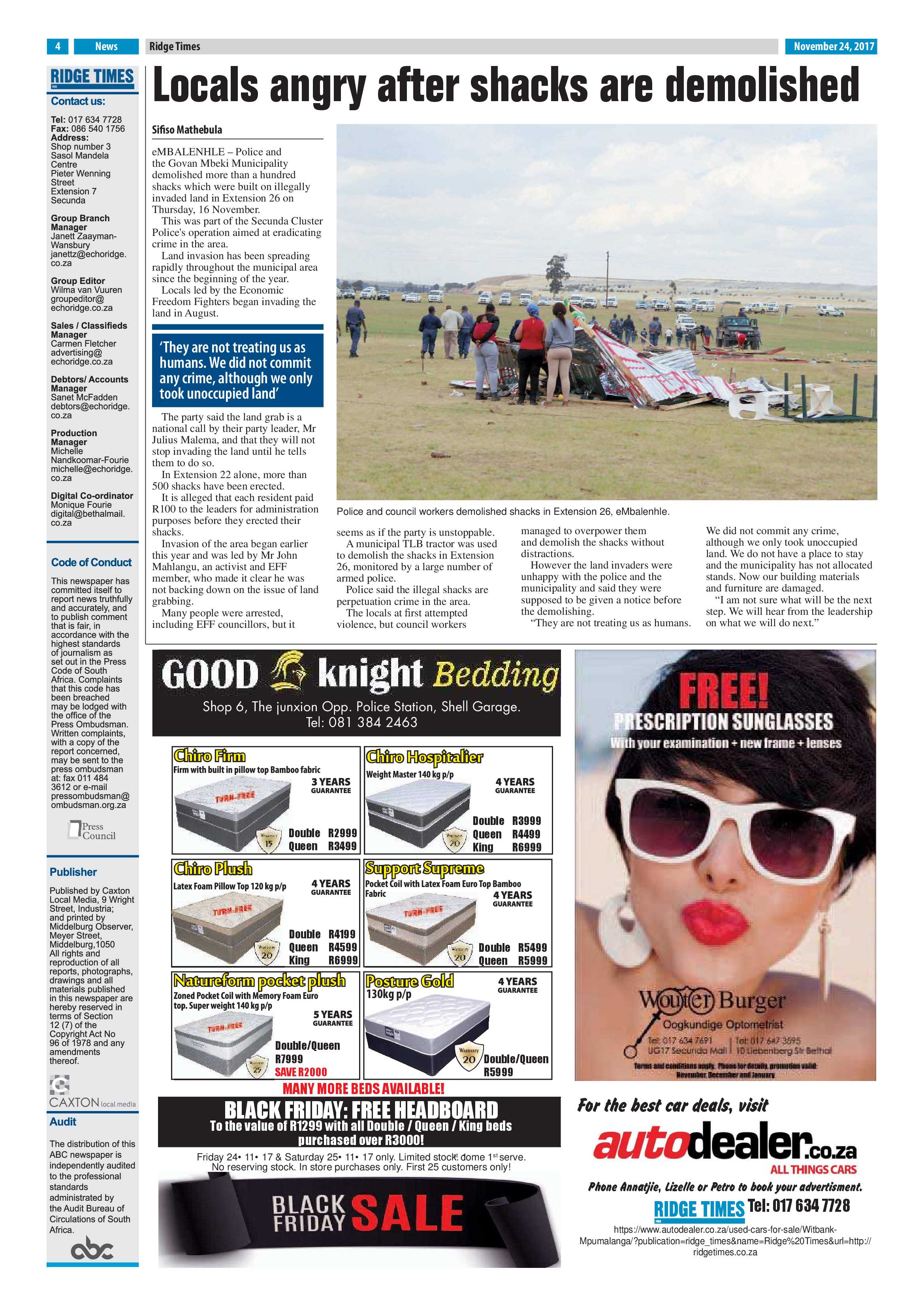 Ridge Times, 24 November 2017 page 4