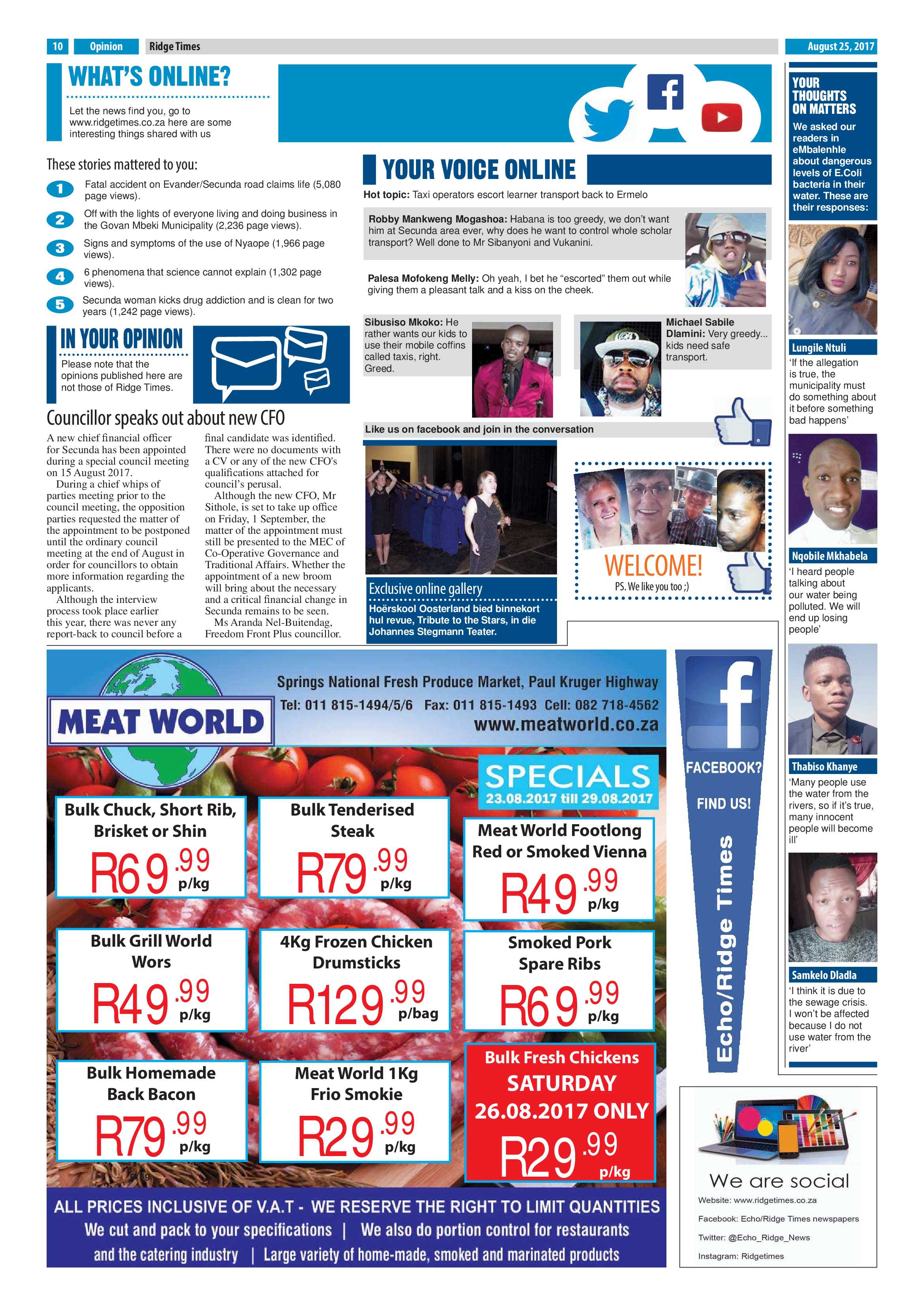Ridge Times, 25 August 2017 page 10