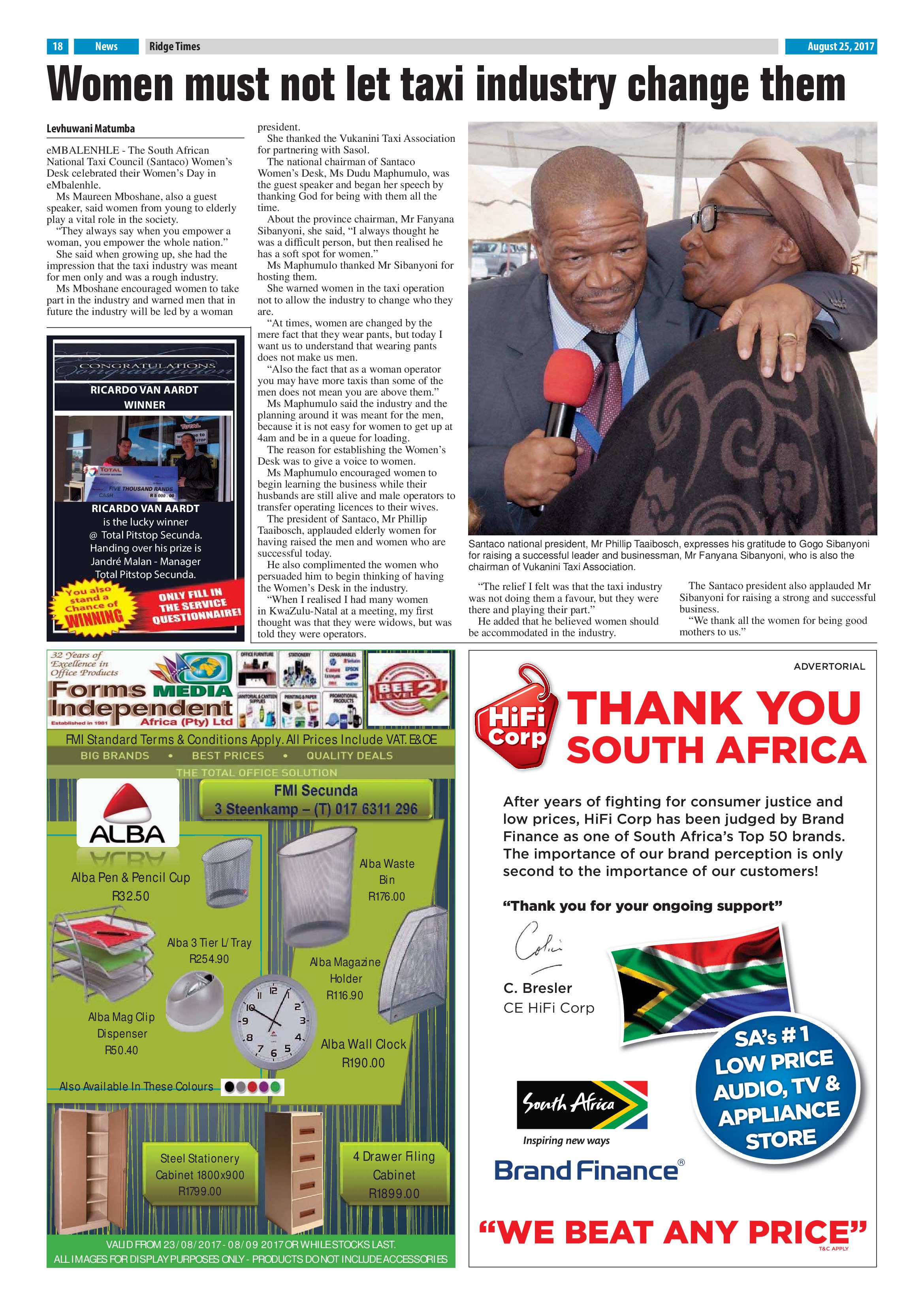 Ridge Times, 25 August 2017 page 18
