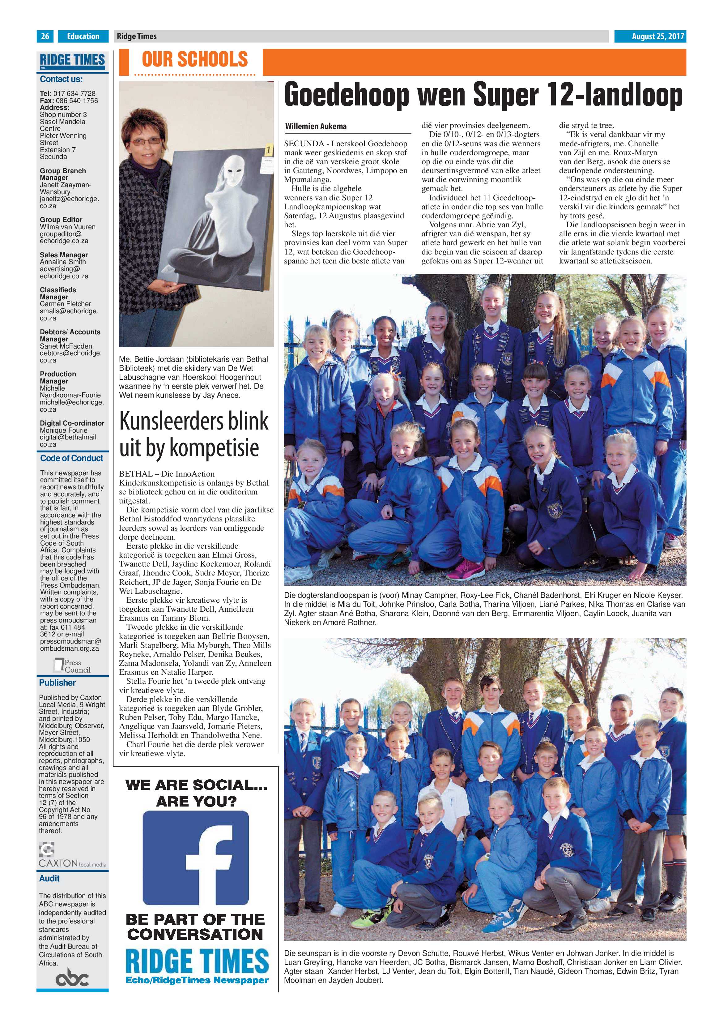 Ridge Times, 25 August 2017 page 26