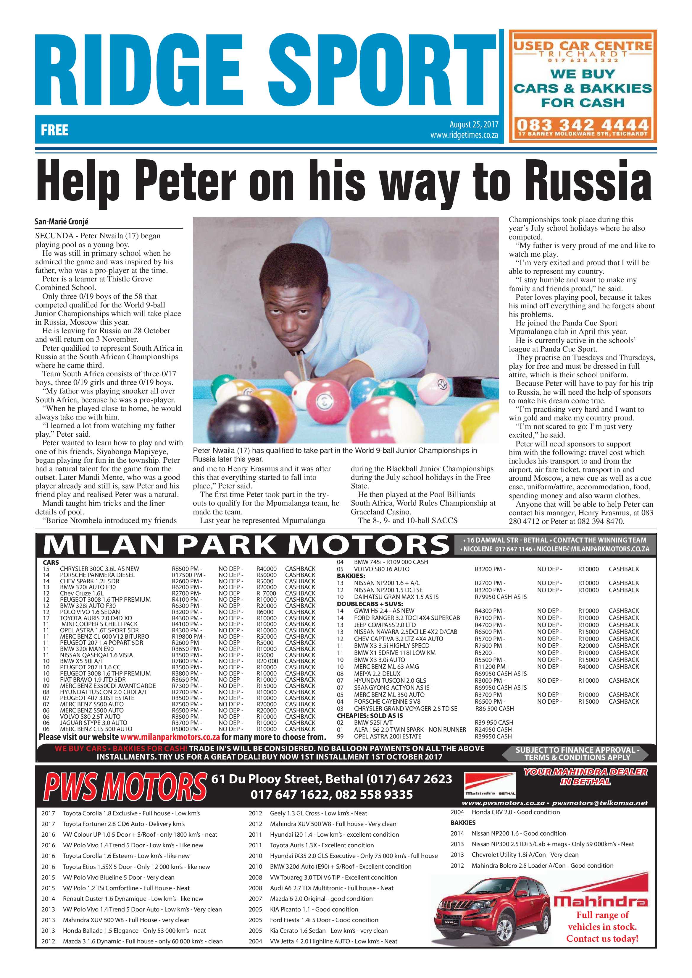 Ridge Times, 25 August 2017 page 28