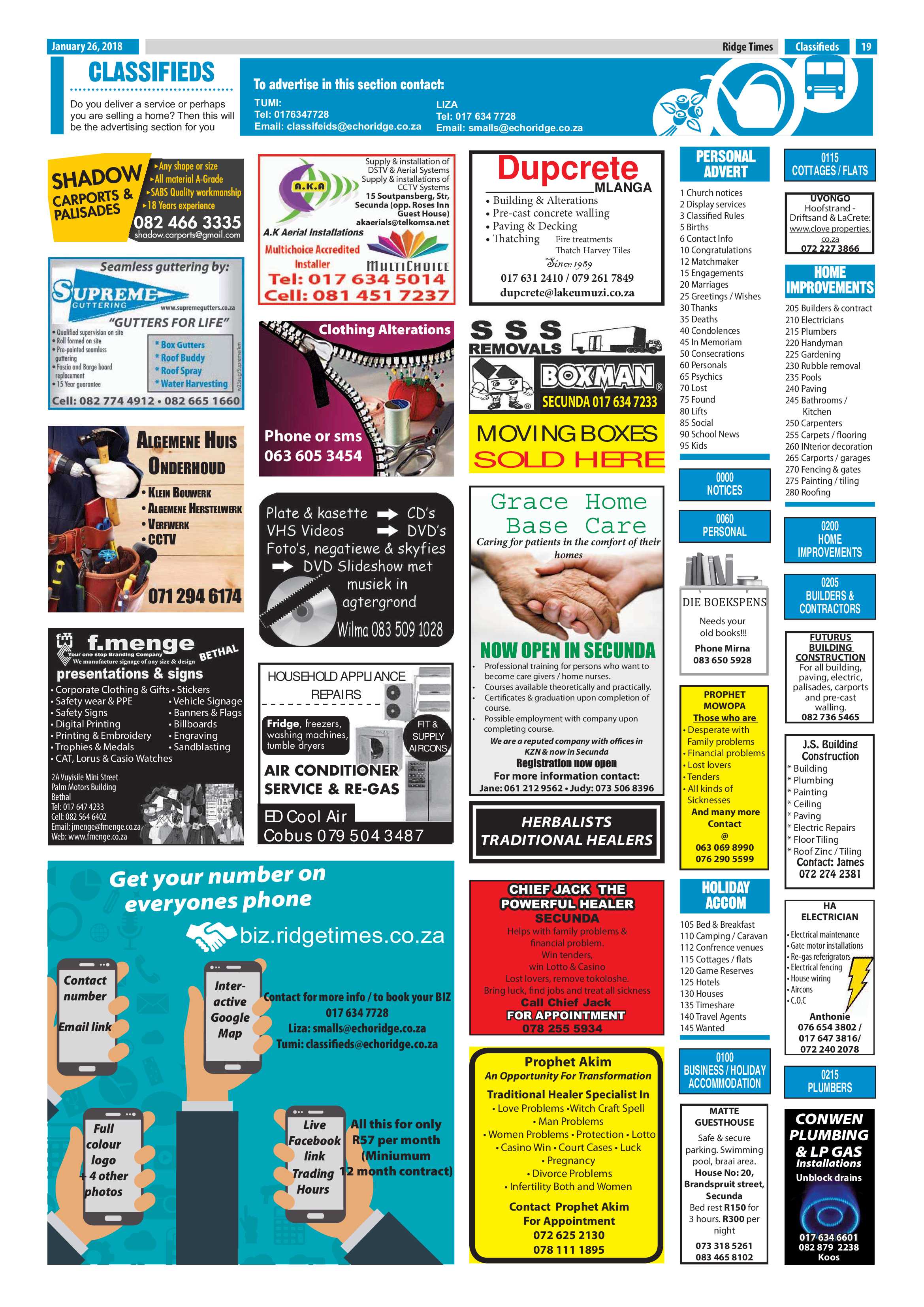Ridge Times, 26 January 2018 page 19