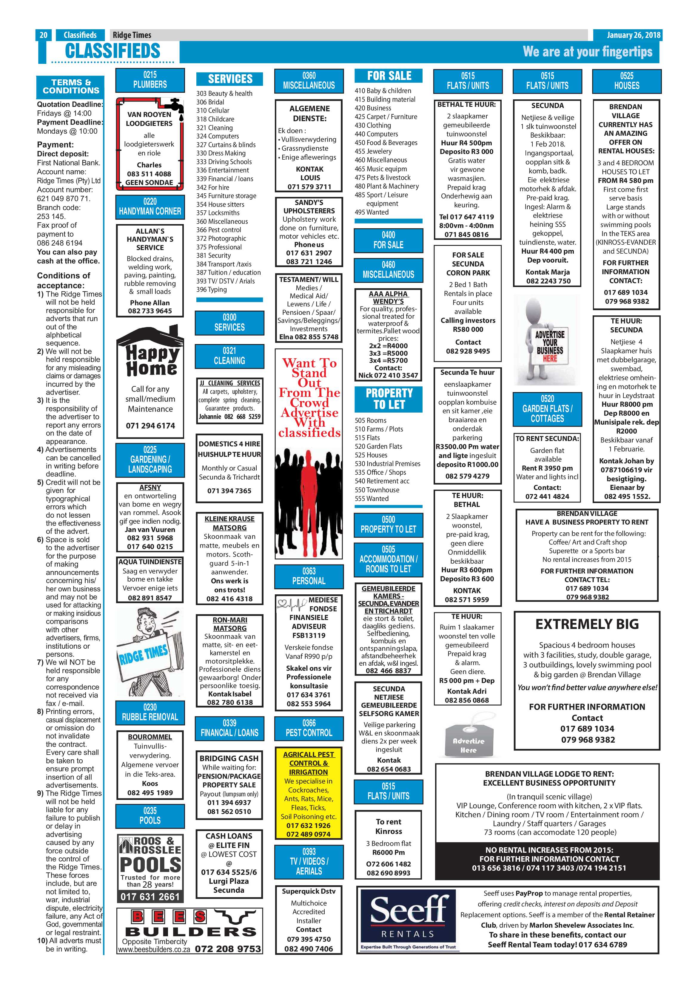 Ridge Times, 26 January 2018 page 20