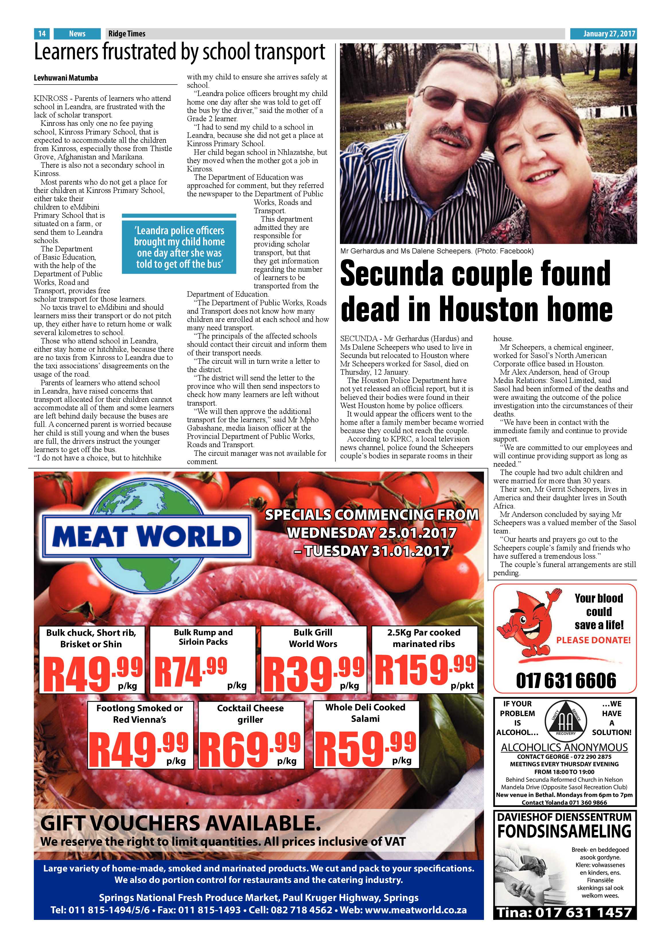 Ridge Times, 27 January 2017 page 14