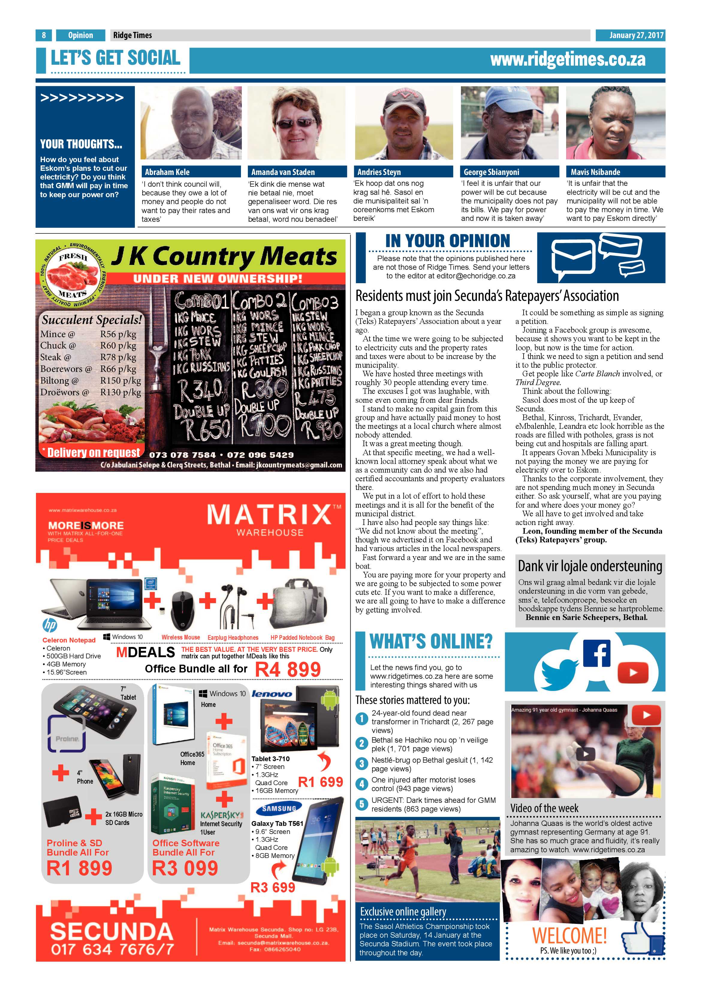 Ridge Times, 27 January 2017 page 8