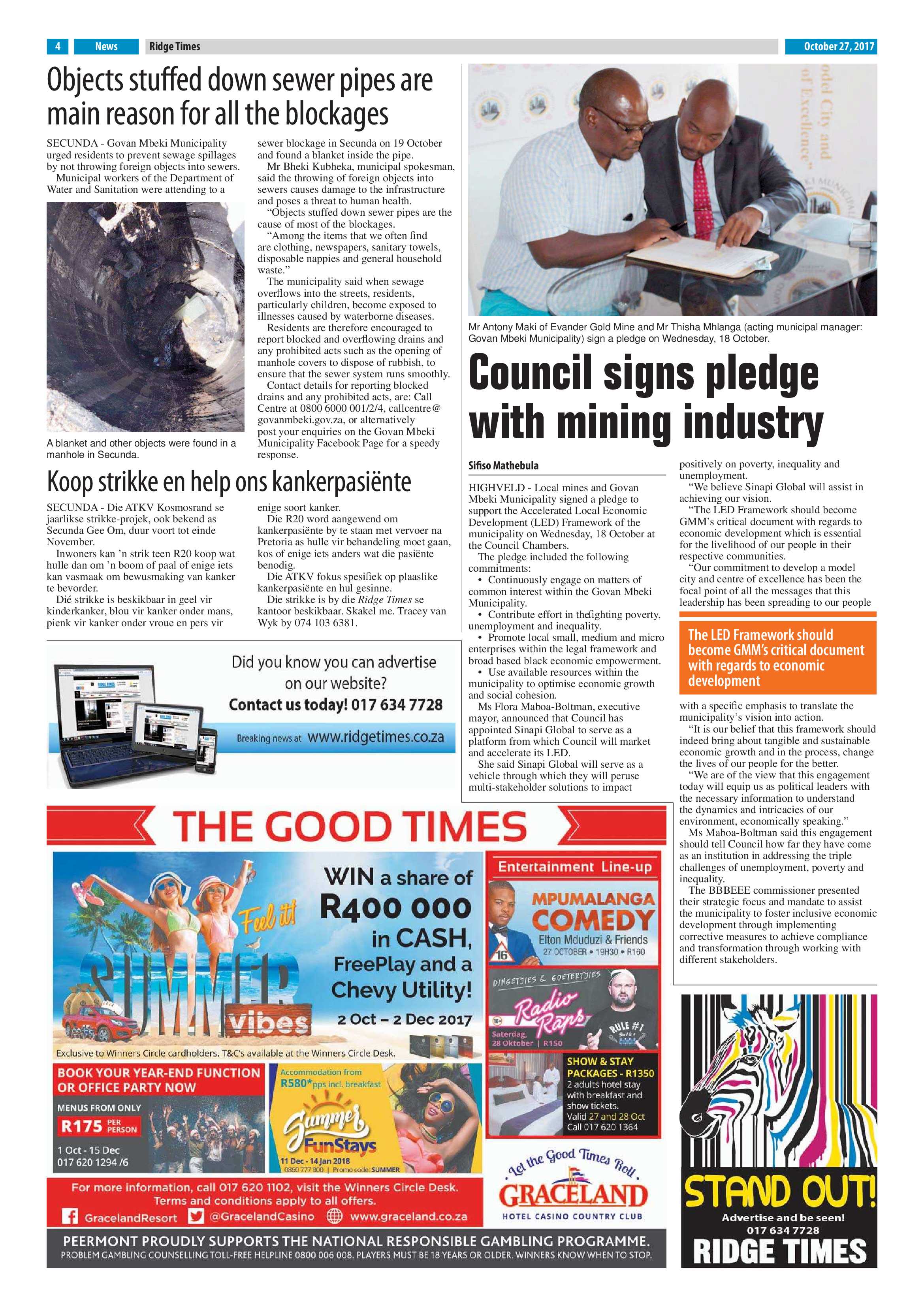 Ridge Times, 27 October 2017 page 4