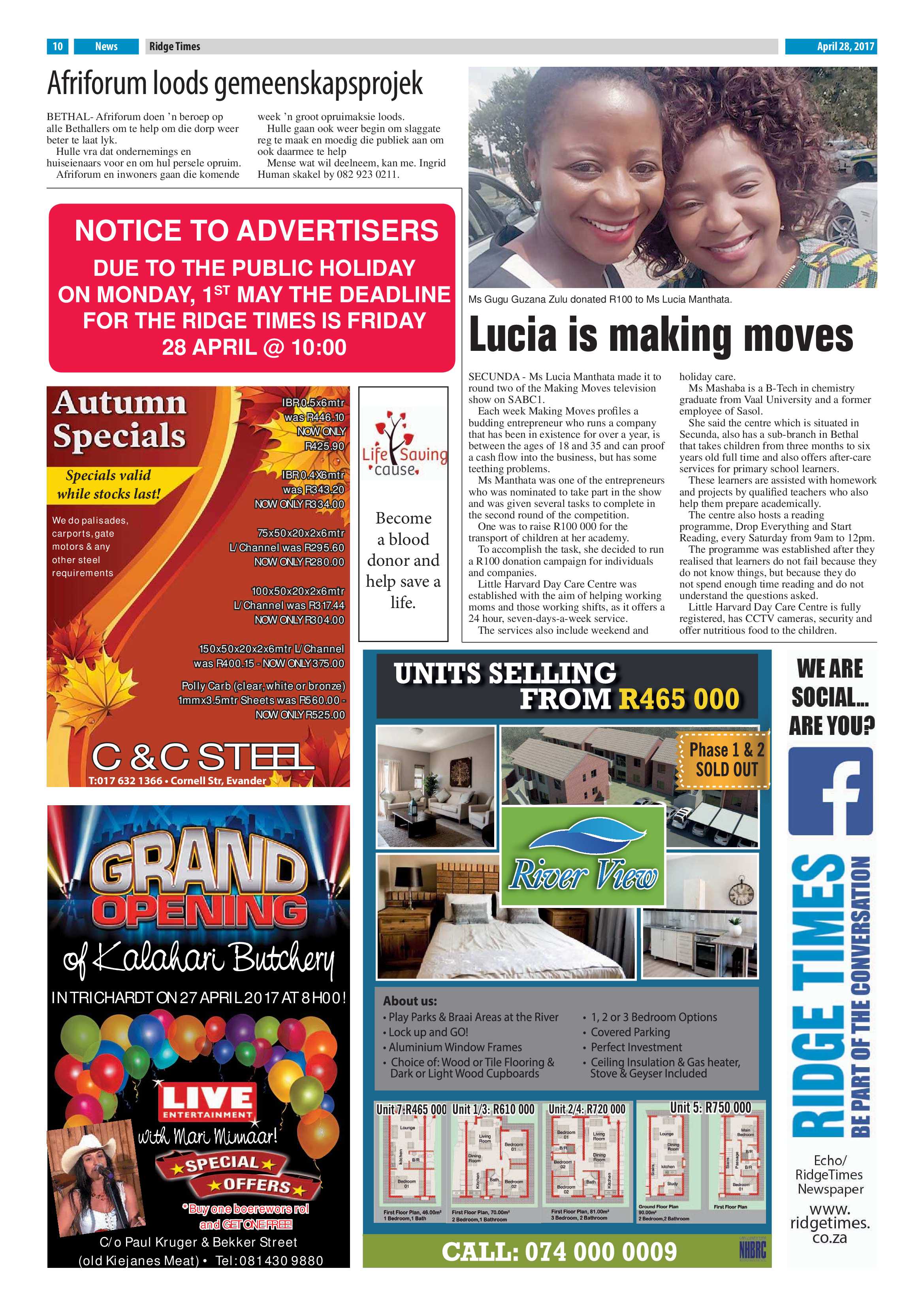 Ridge Times, 28 April 2017 page 10