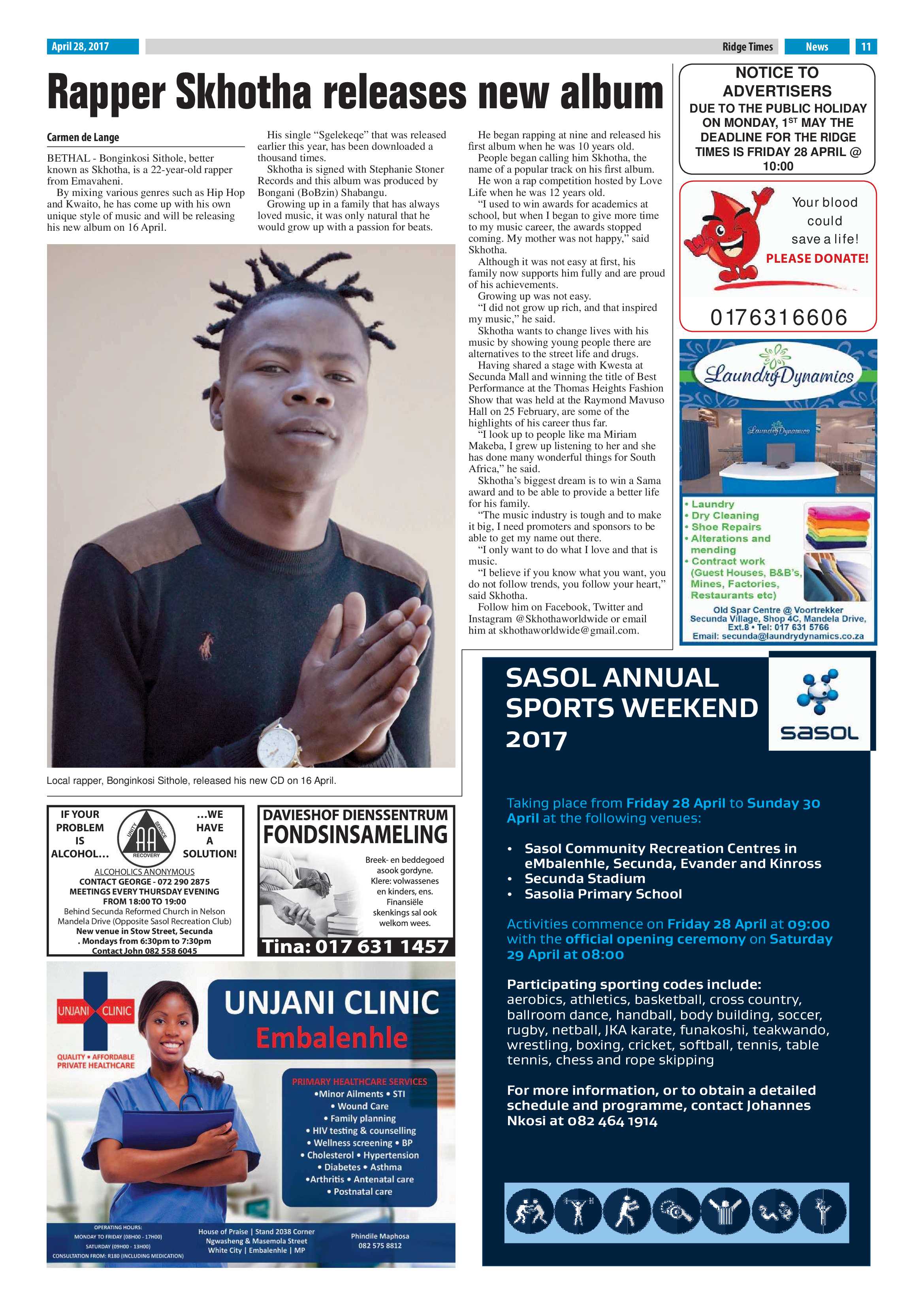 Ridge Times, 28 April 2017 page 11