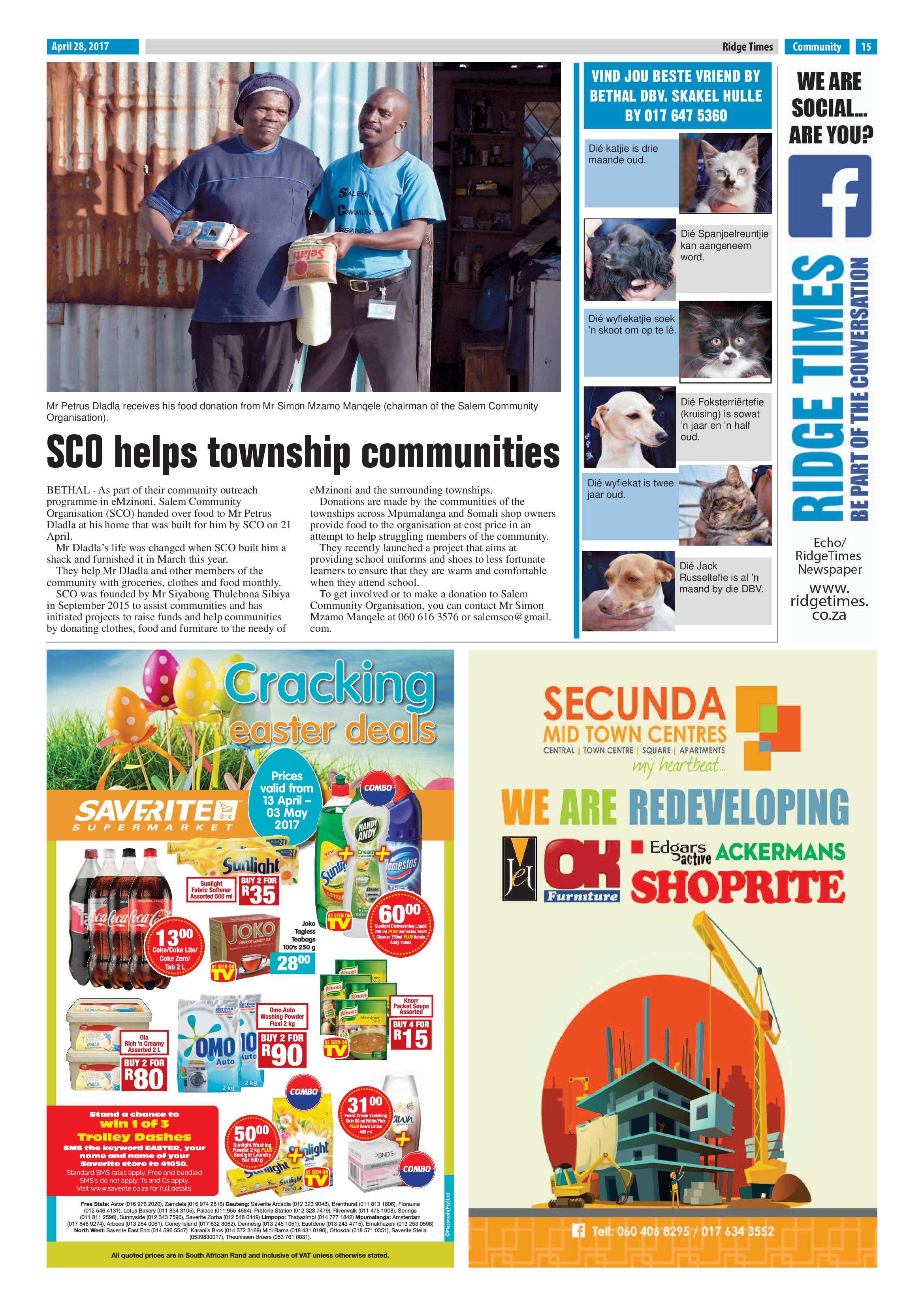 Ridge Times, 28 April 2017 page 15