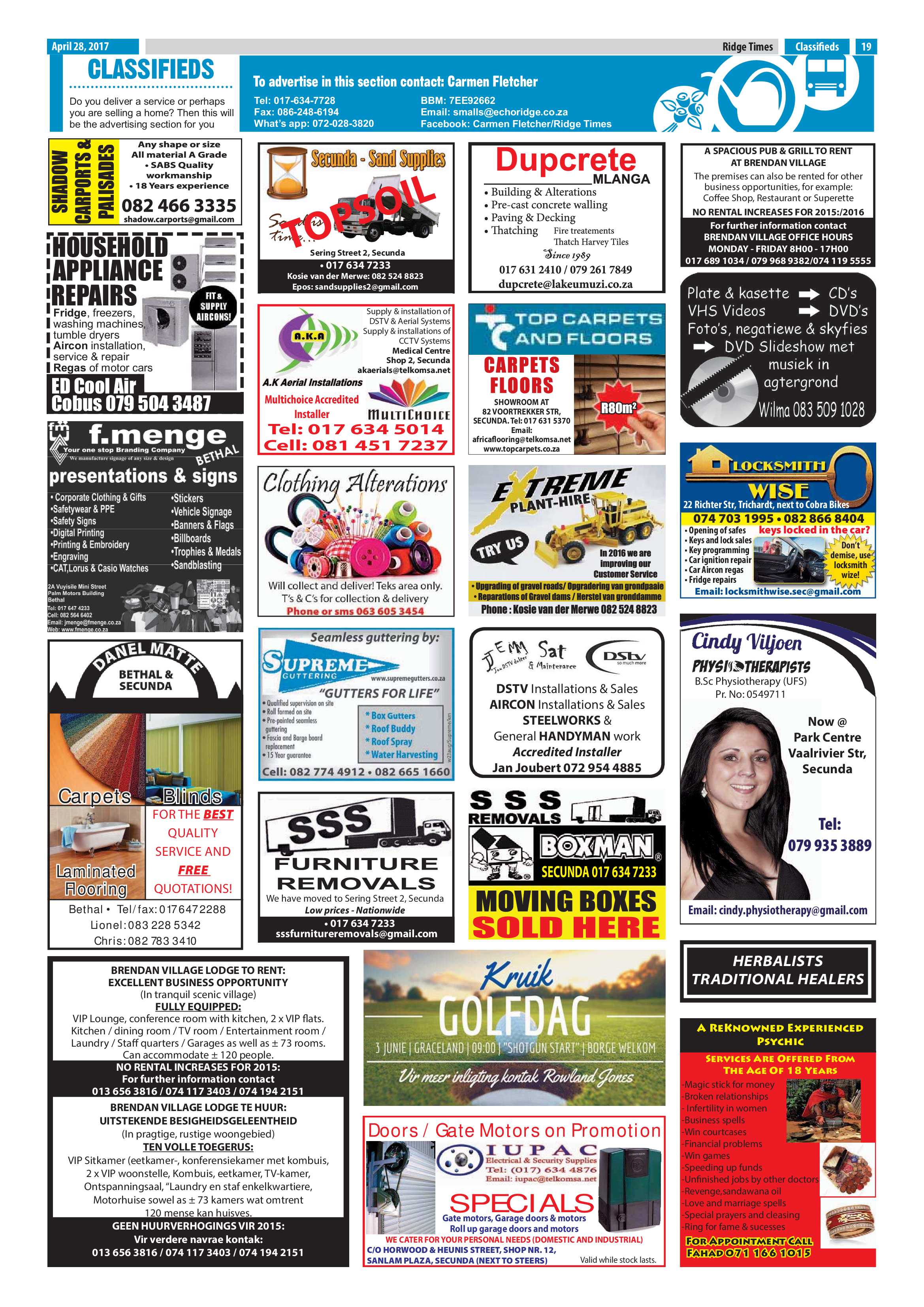 Ridge Times, 28 April 2017 page 19