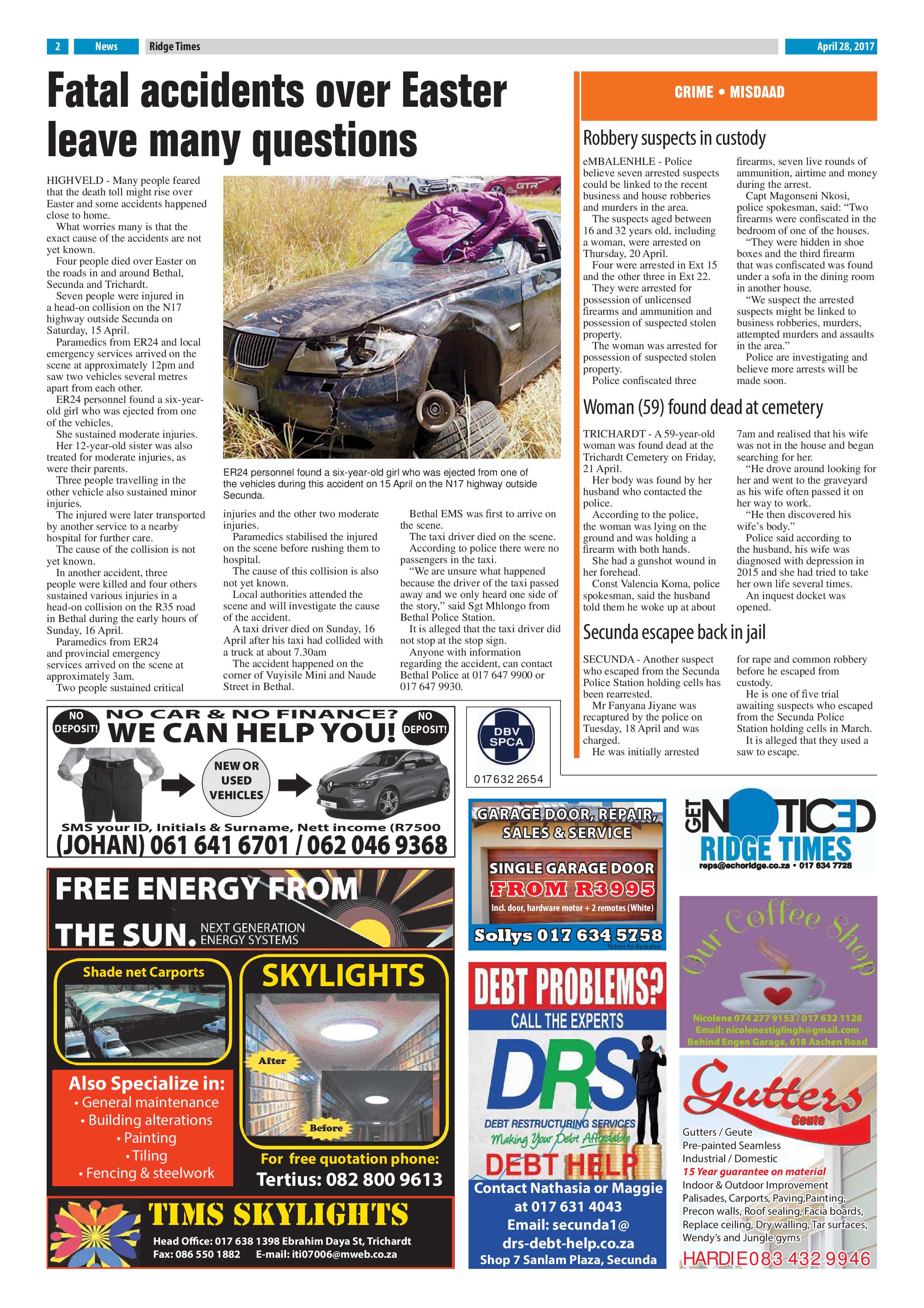 Ridge Times, 28 April 2017 page 2