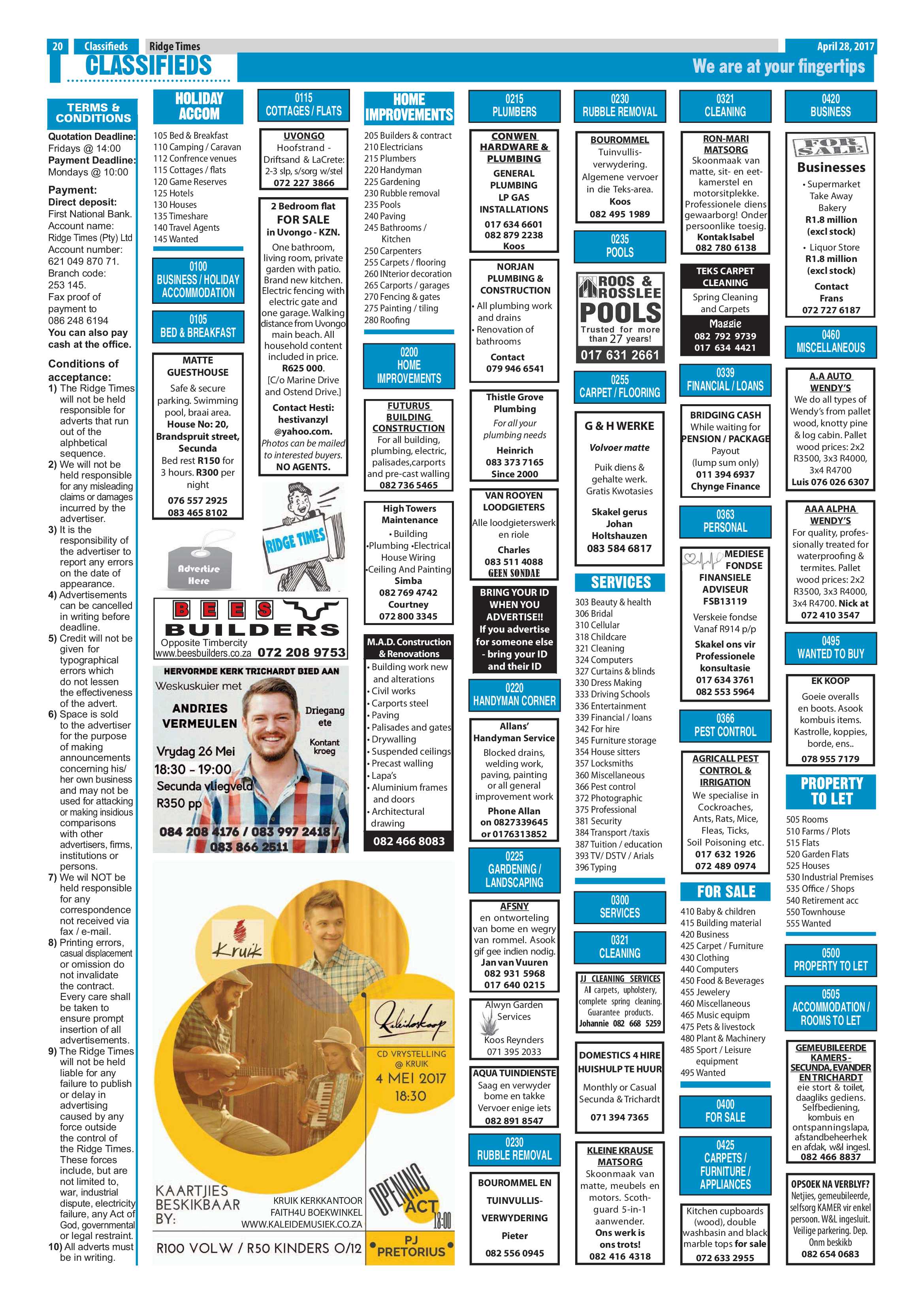 Ridge Times, 28 April 2017 page 20