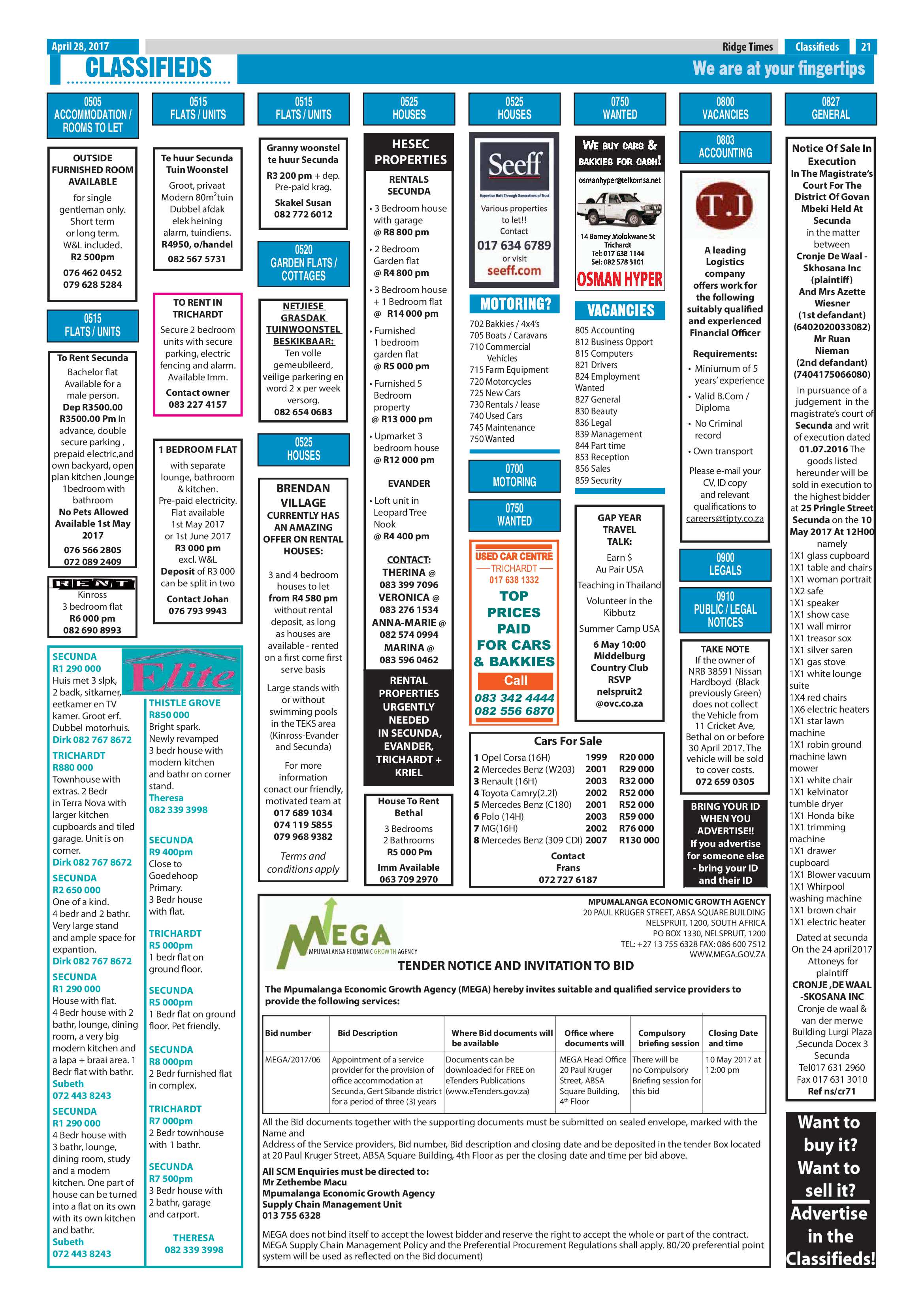 Ridge Times, 28 April 2017 page 21