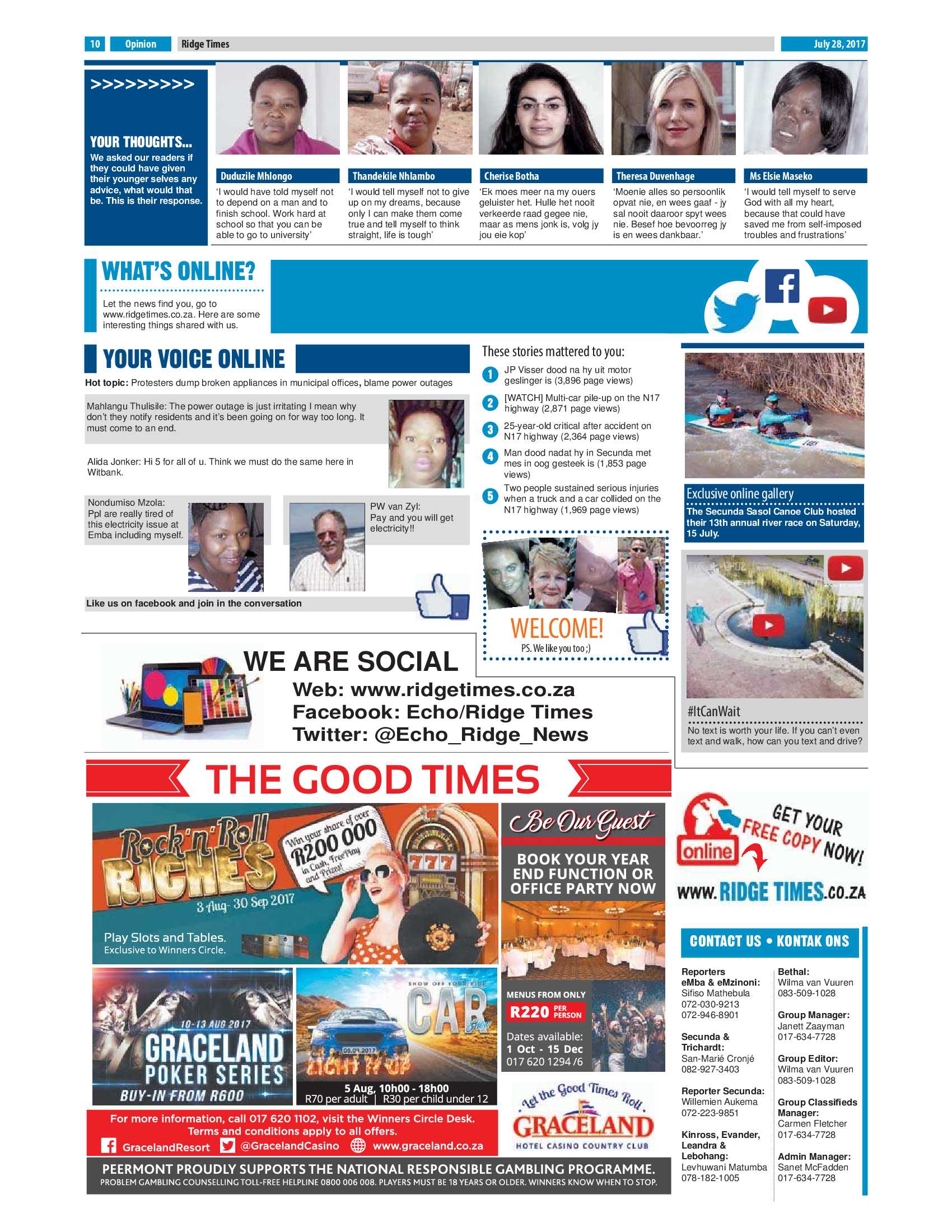 Ridge Times, 28 July 2017 page 10