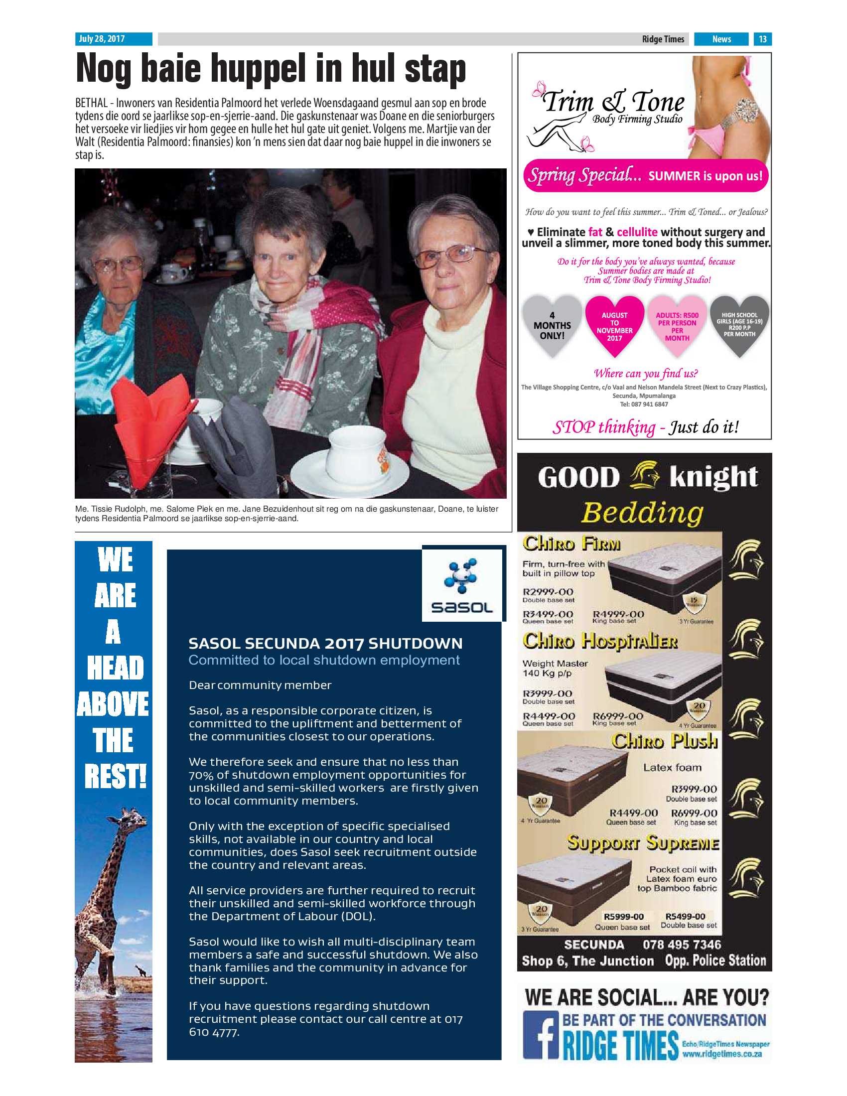 Ridge Times, 28 July 2017 page 13