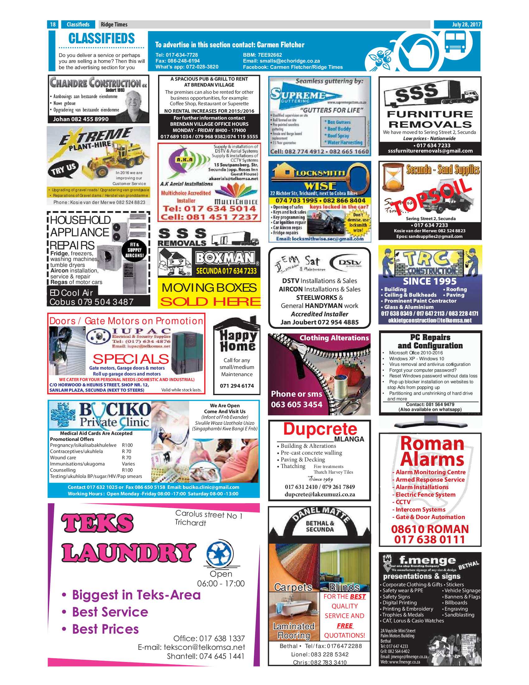 Ridge Times, 28 July 2017 page 18