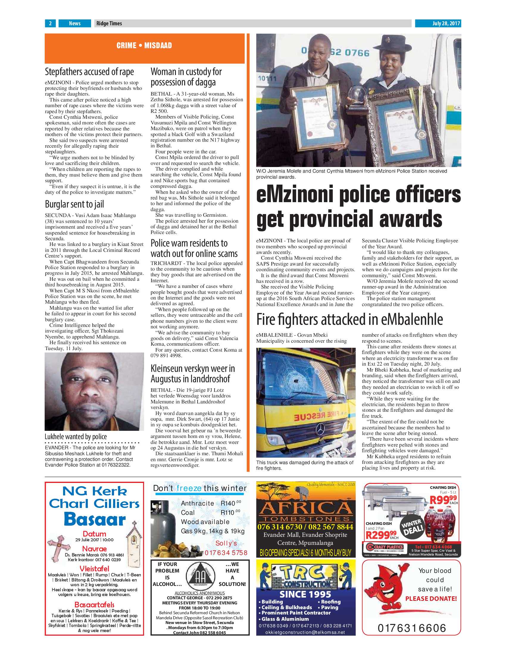 Ridge Times, 28 July 2017 page 2