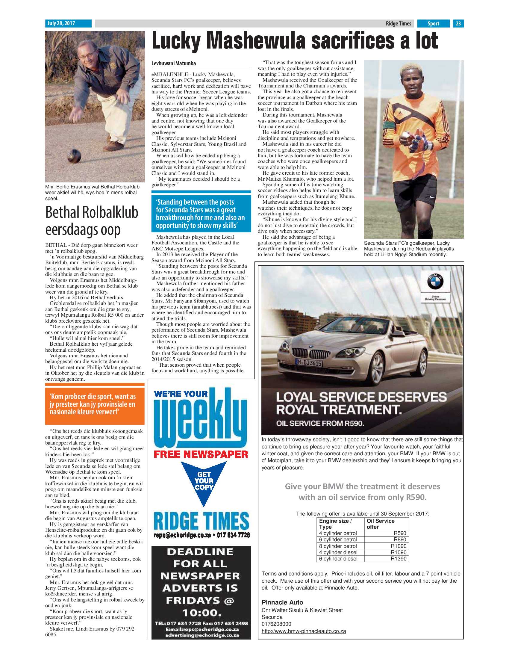 Ridge Times, 28 July 2017 page 23