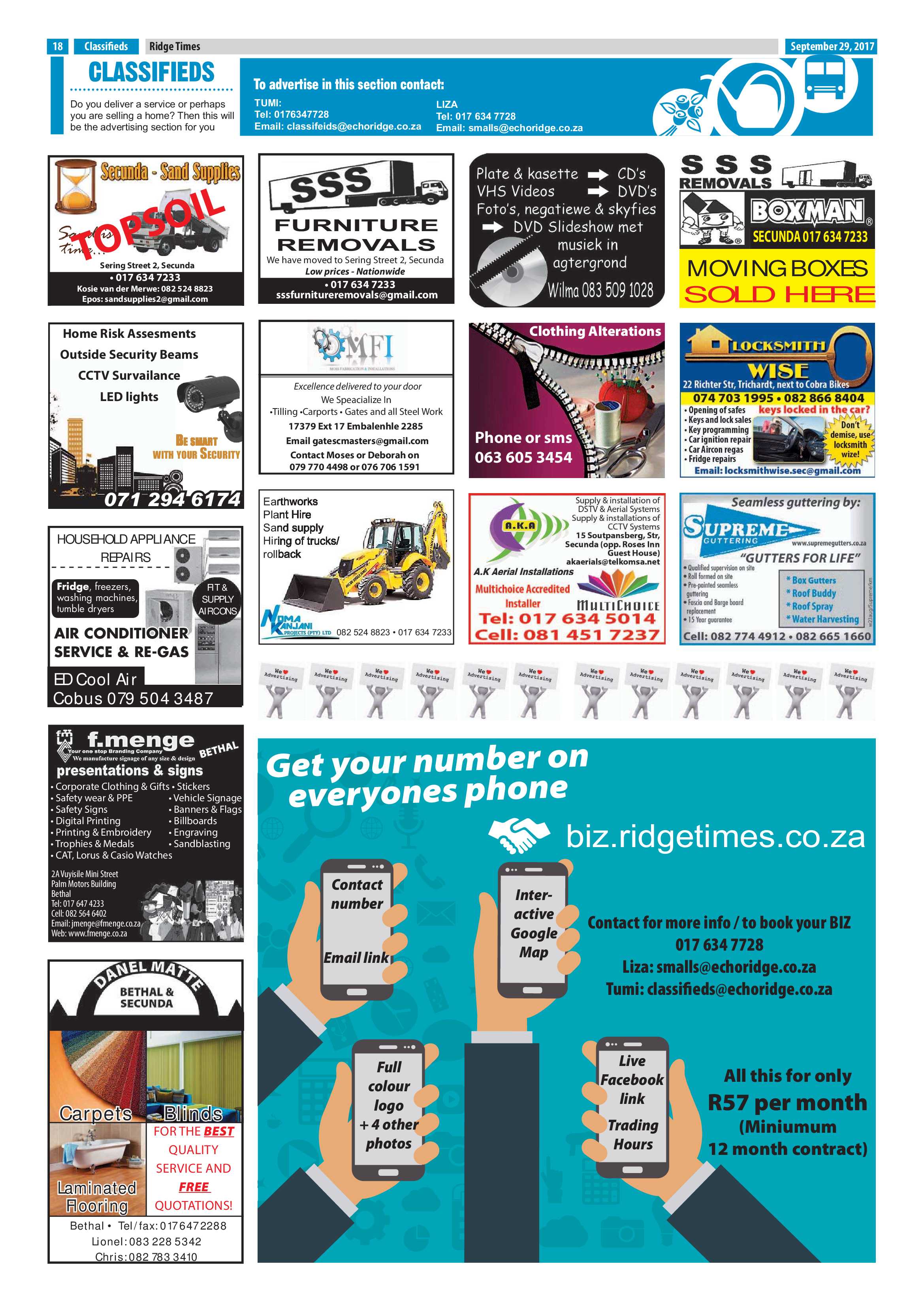 Ridge Times, 29 September 2017 page 18