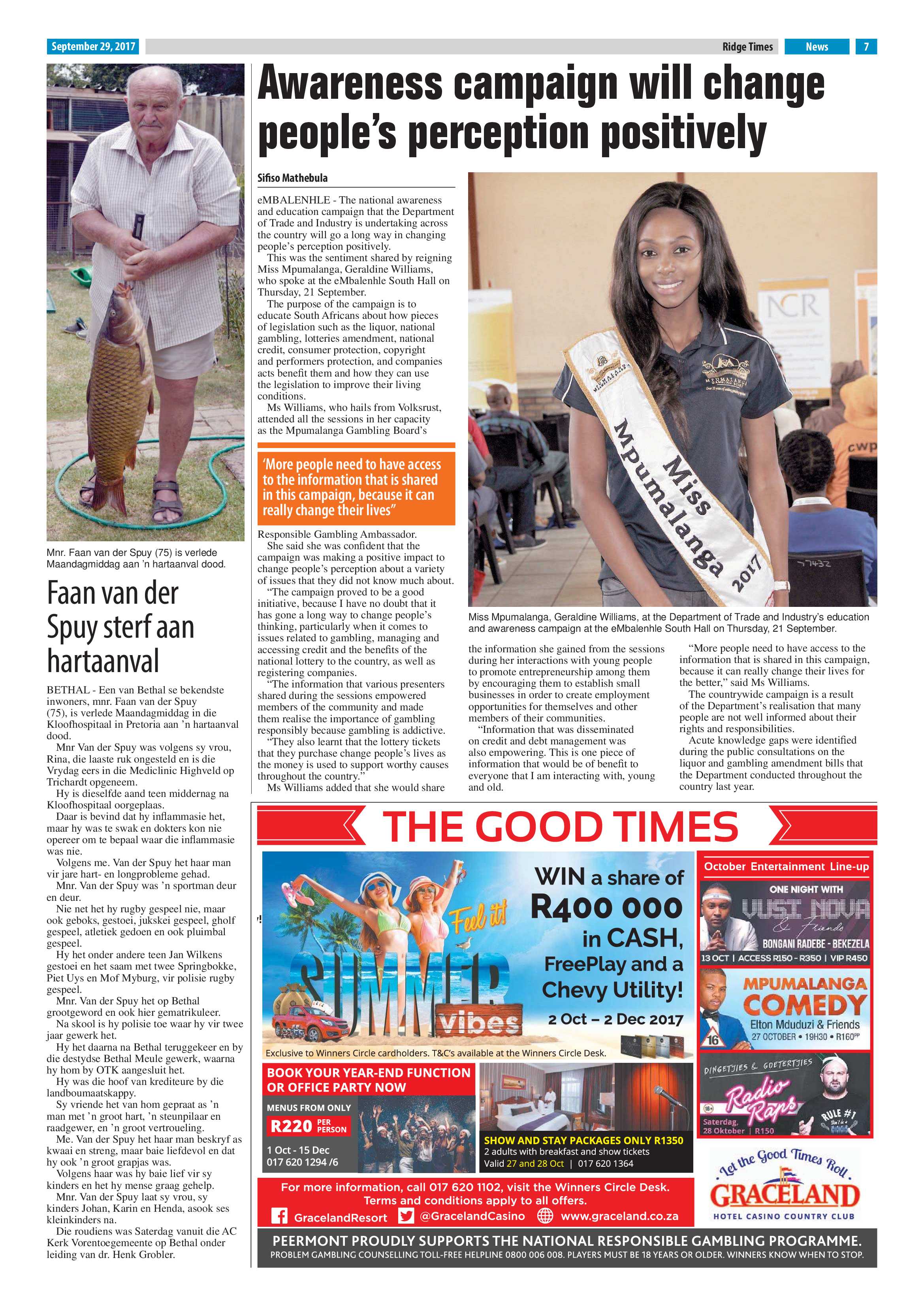 Ridge Times, 29 September 2017 page 7