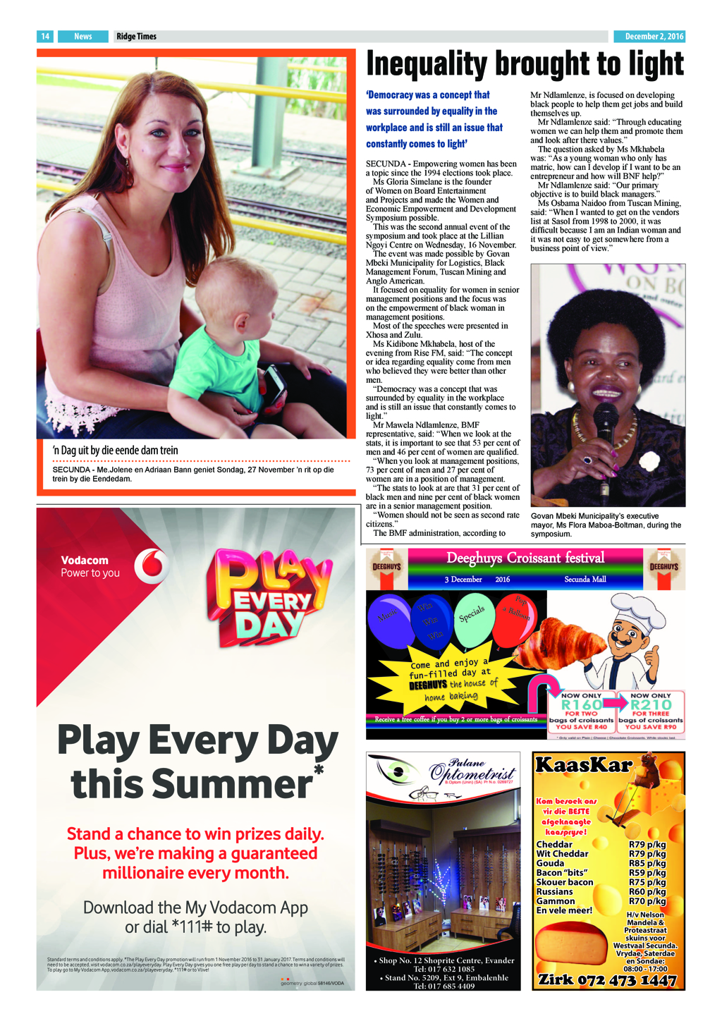 Ridge Times, 2 December 2016 page 14