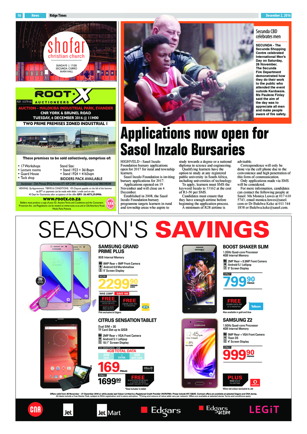 Ridge Times, 2 December 2016 page 16