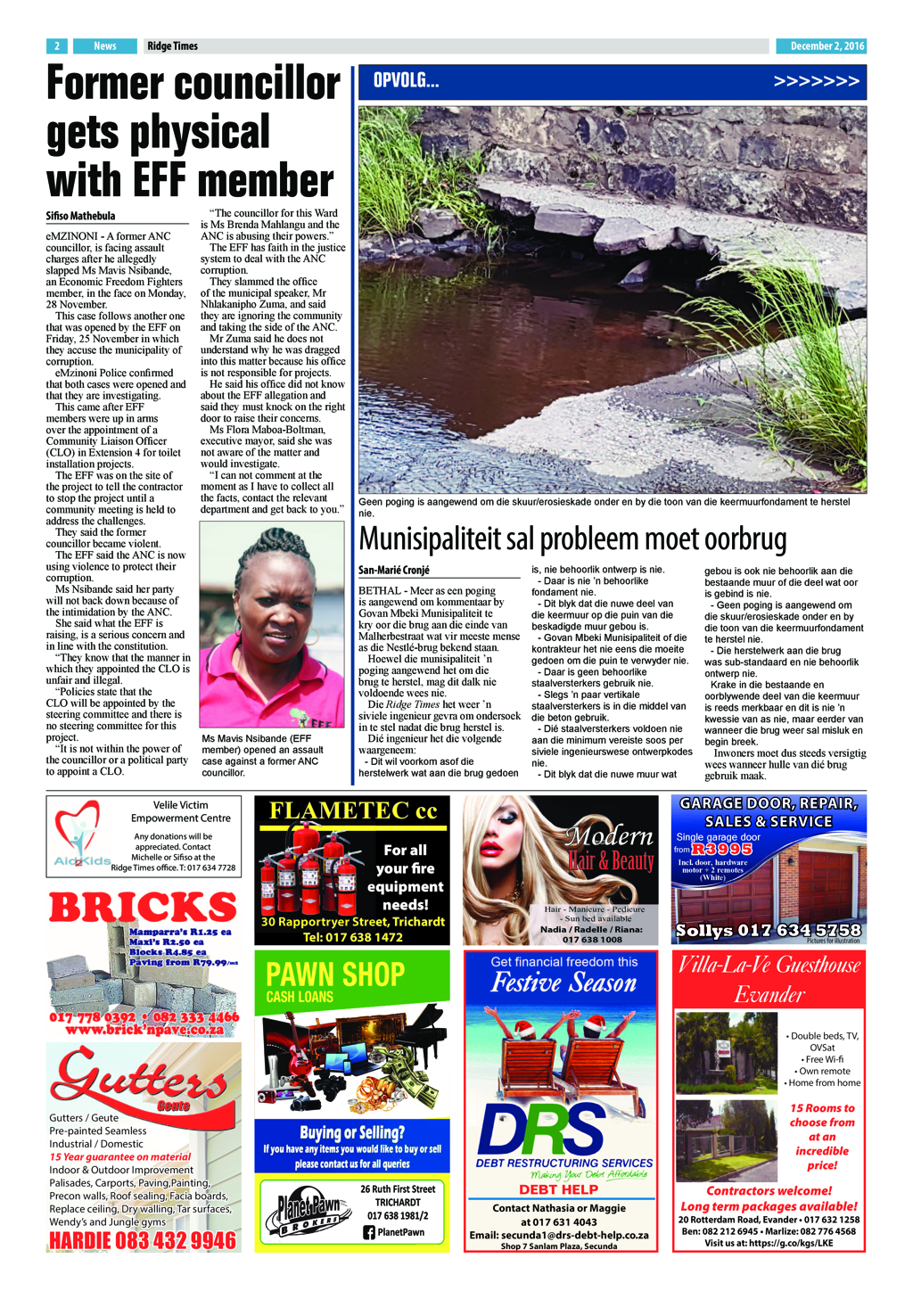 Ridge Times, 2 December 2016 page 2