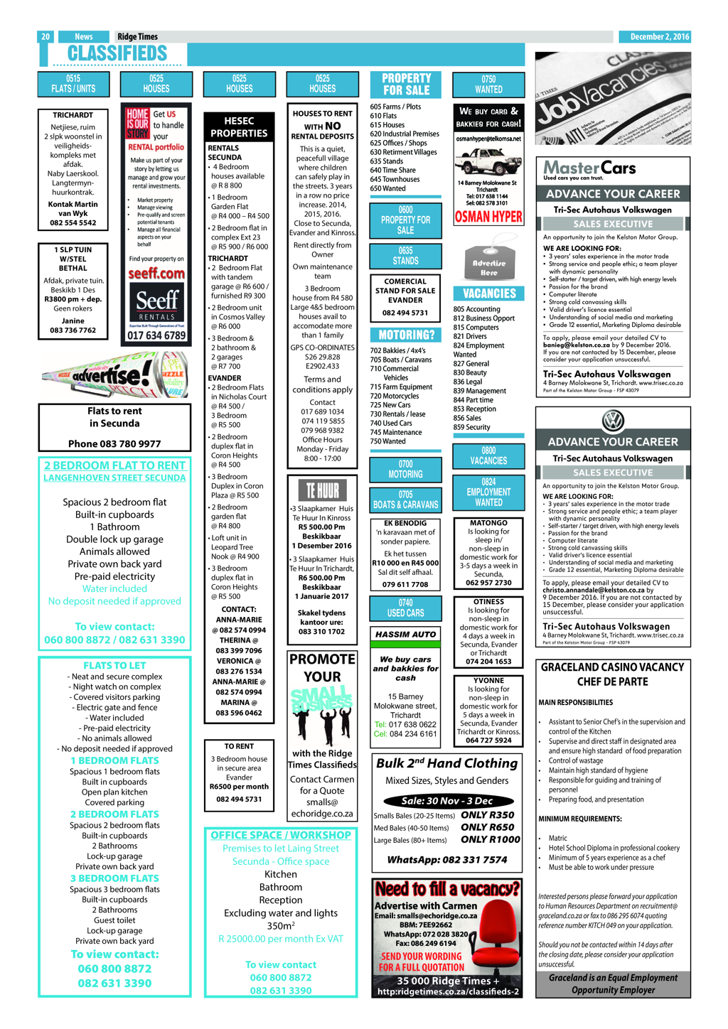 Ridge Times, 2 December 2016 page 20