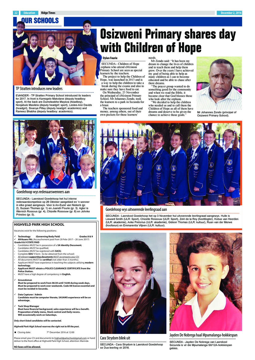 Ridge Times, 2 December 2016 page 22