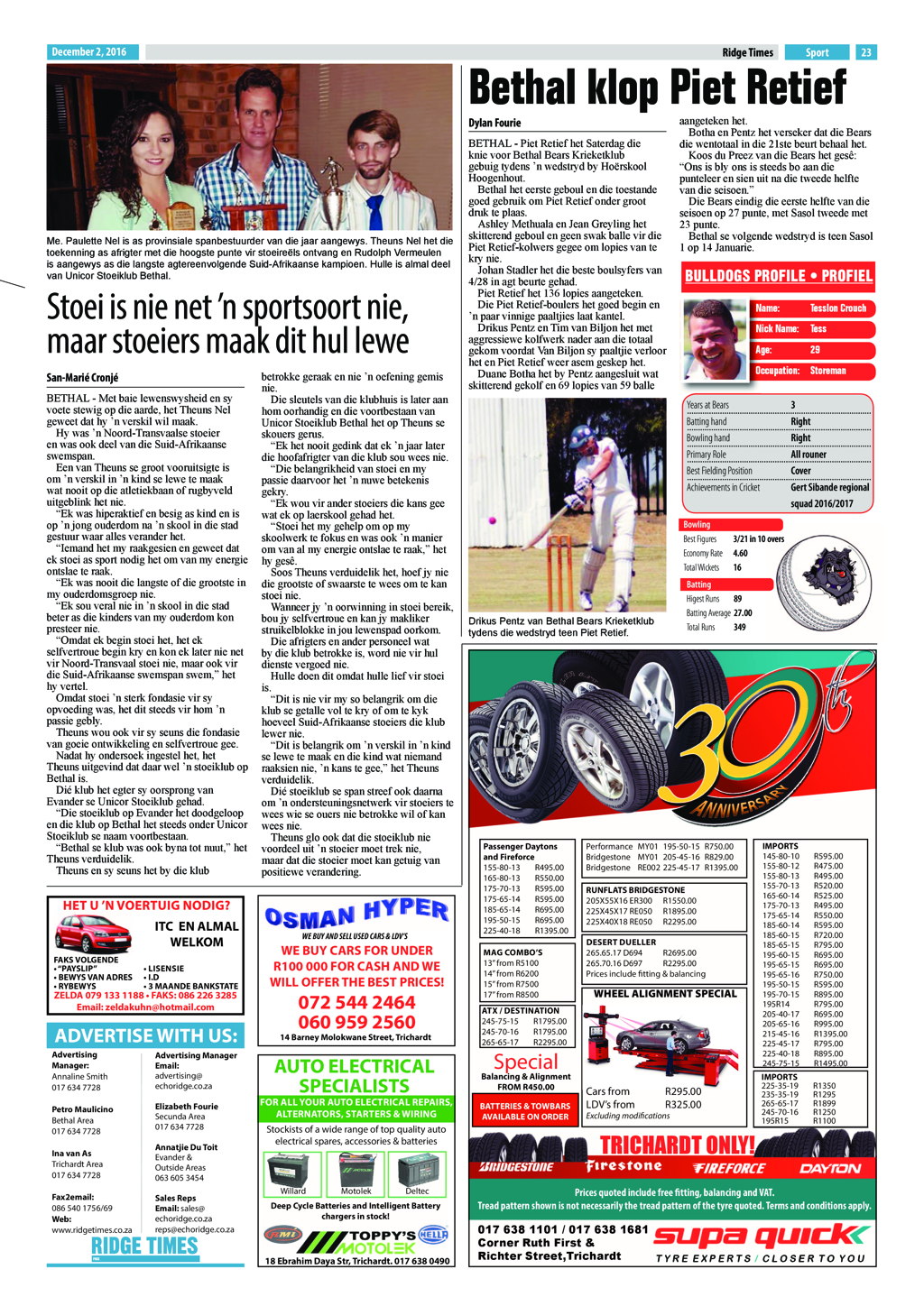 Ridge Times, 2 December 2016 page 23