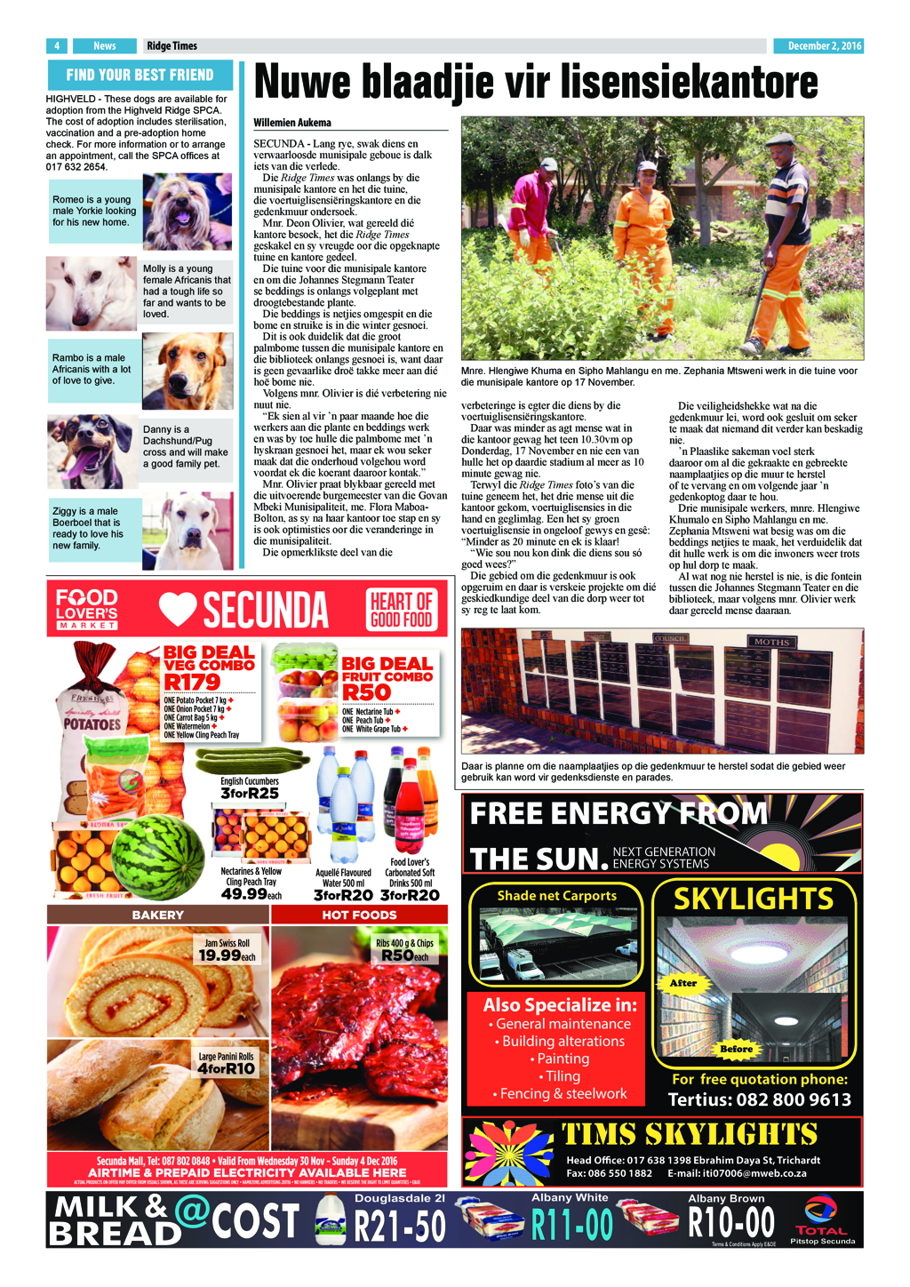 Ridge Times, 2 December 2016 page 4